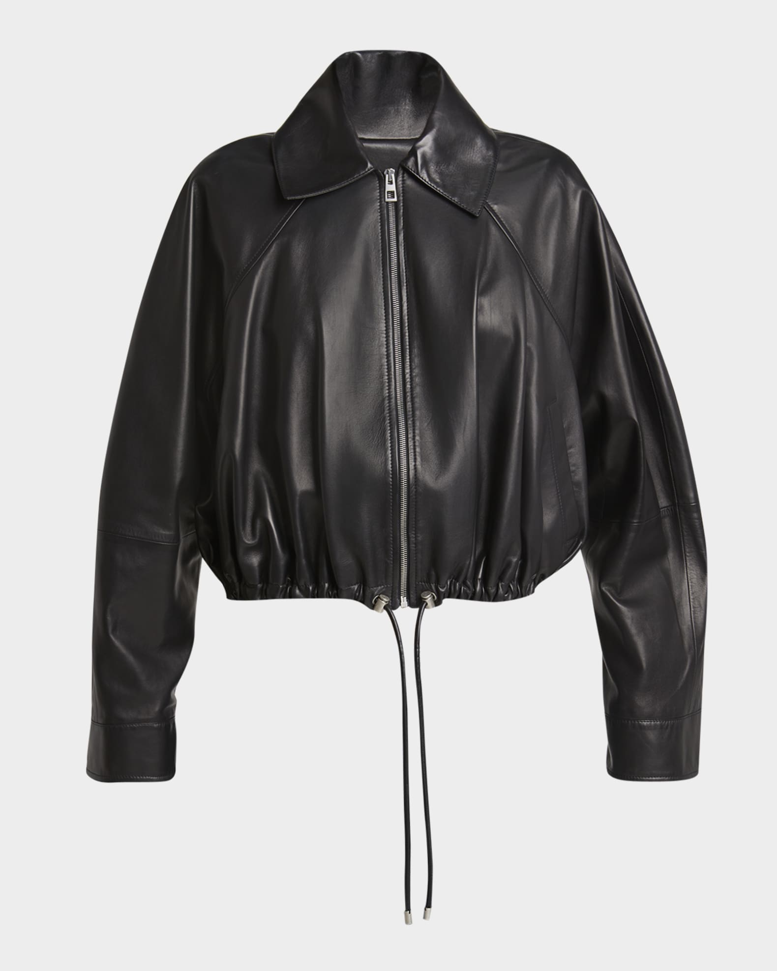 Loewe レザー ジップアップジャケット Zip-up jacket in nappa lambskin Black - LOEWE