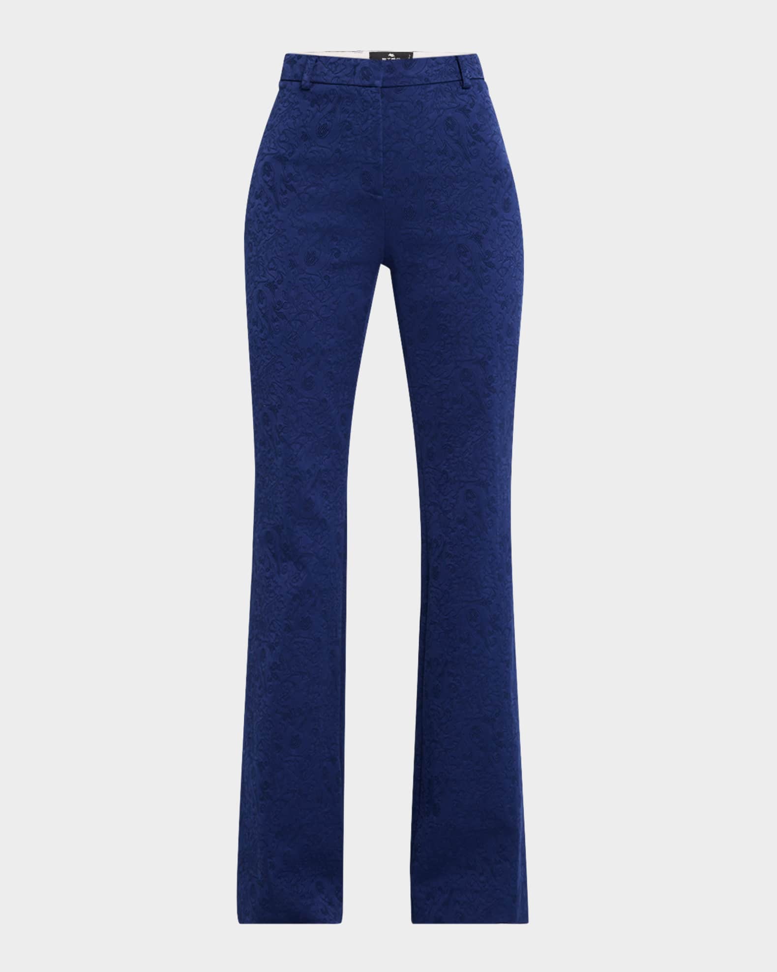Jacquard Flared Trousers 0