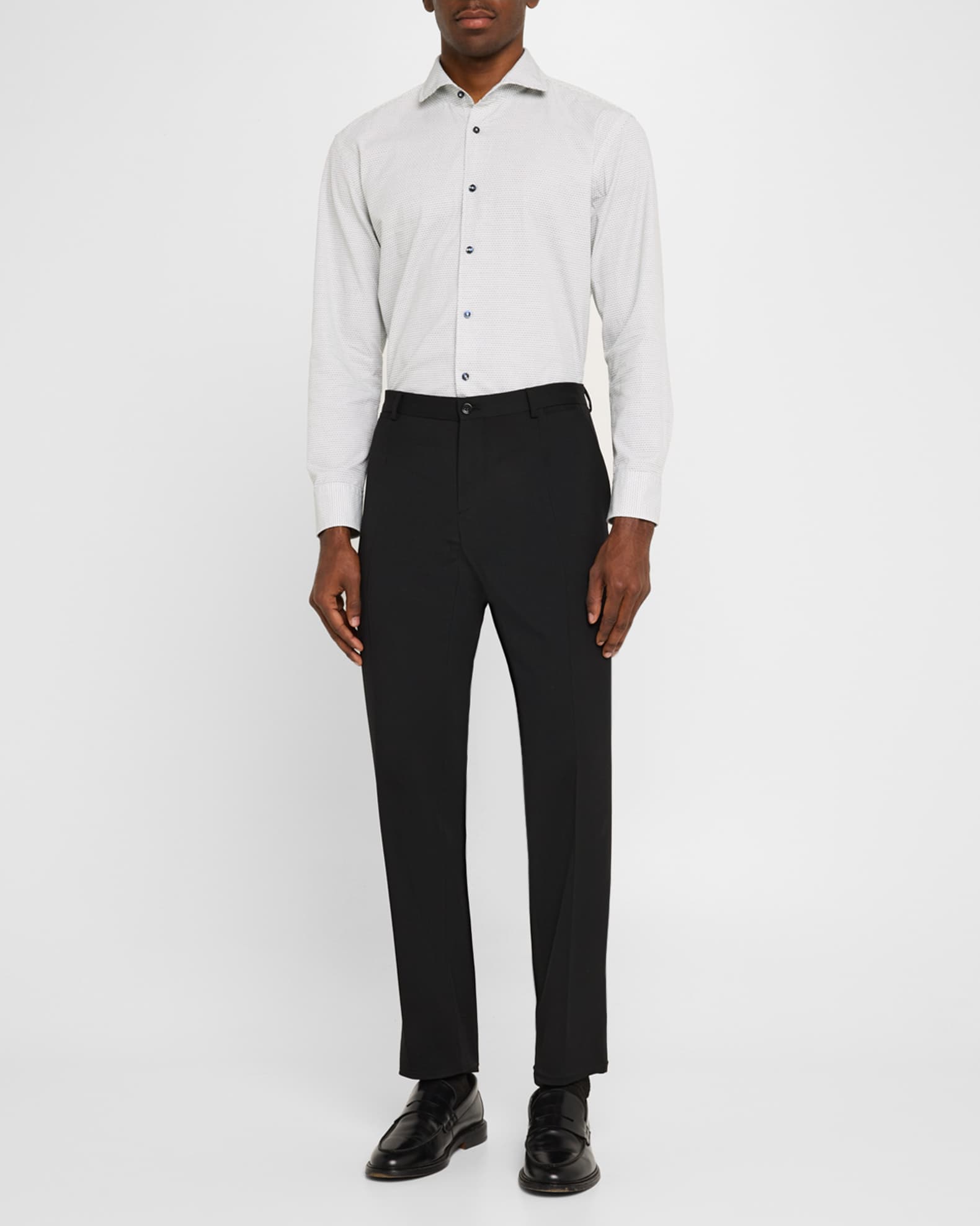 Men's Max Cotton Micro-Print Dress Shirt 1