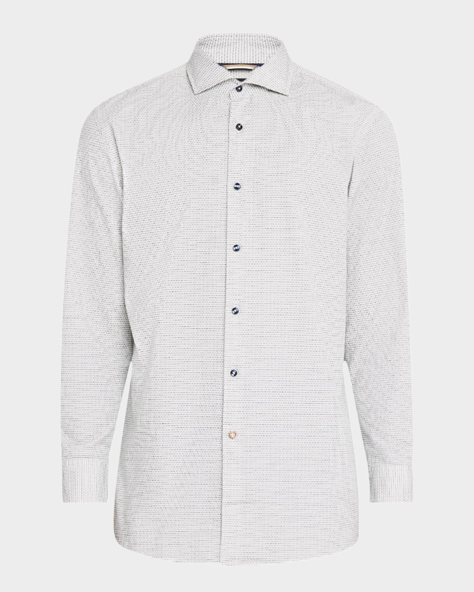 Men's Max Cotton Micro-Print Dress Shirt 0