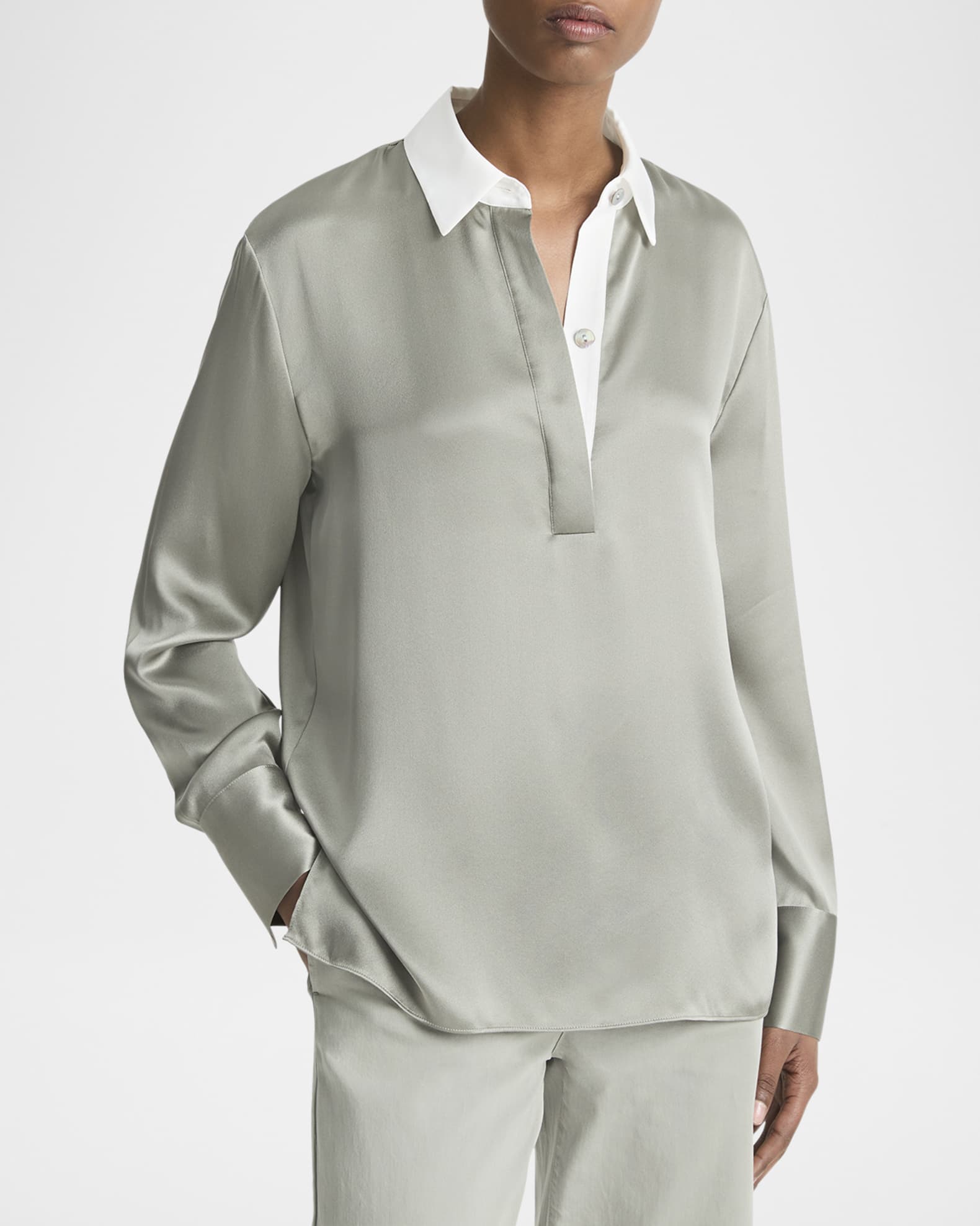 Long-Sleeve Silk Rugby Shirt 1