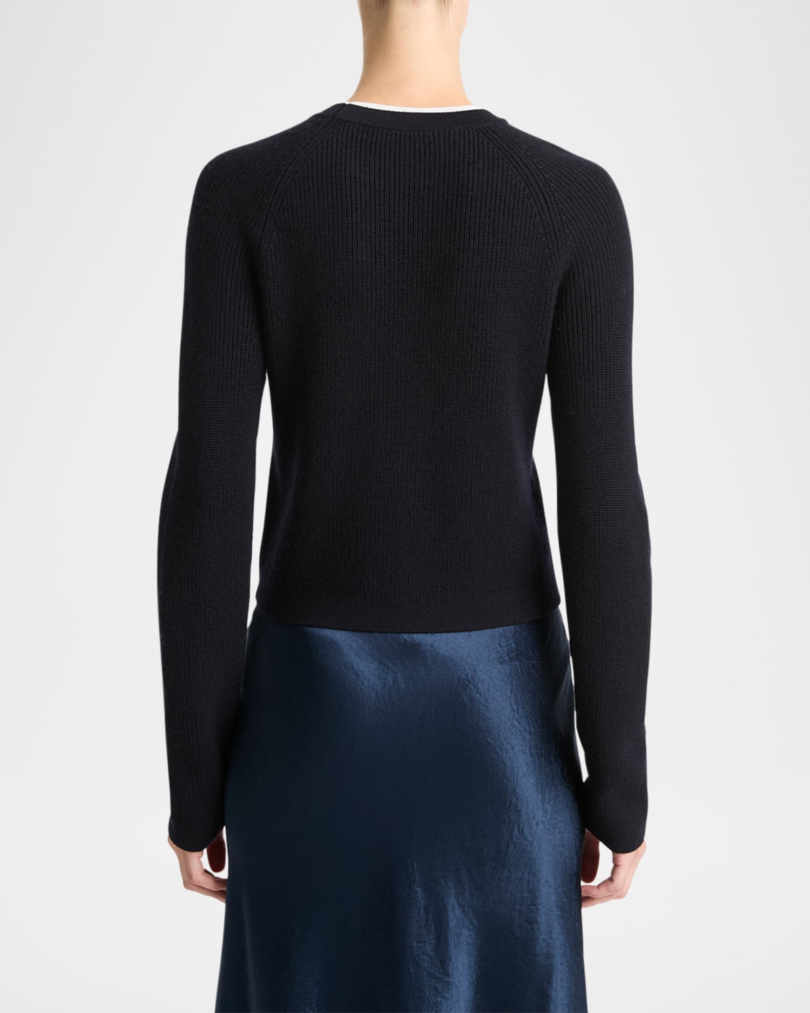 Marie Contrast Lacey V Neck Sweater