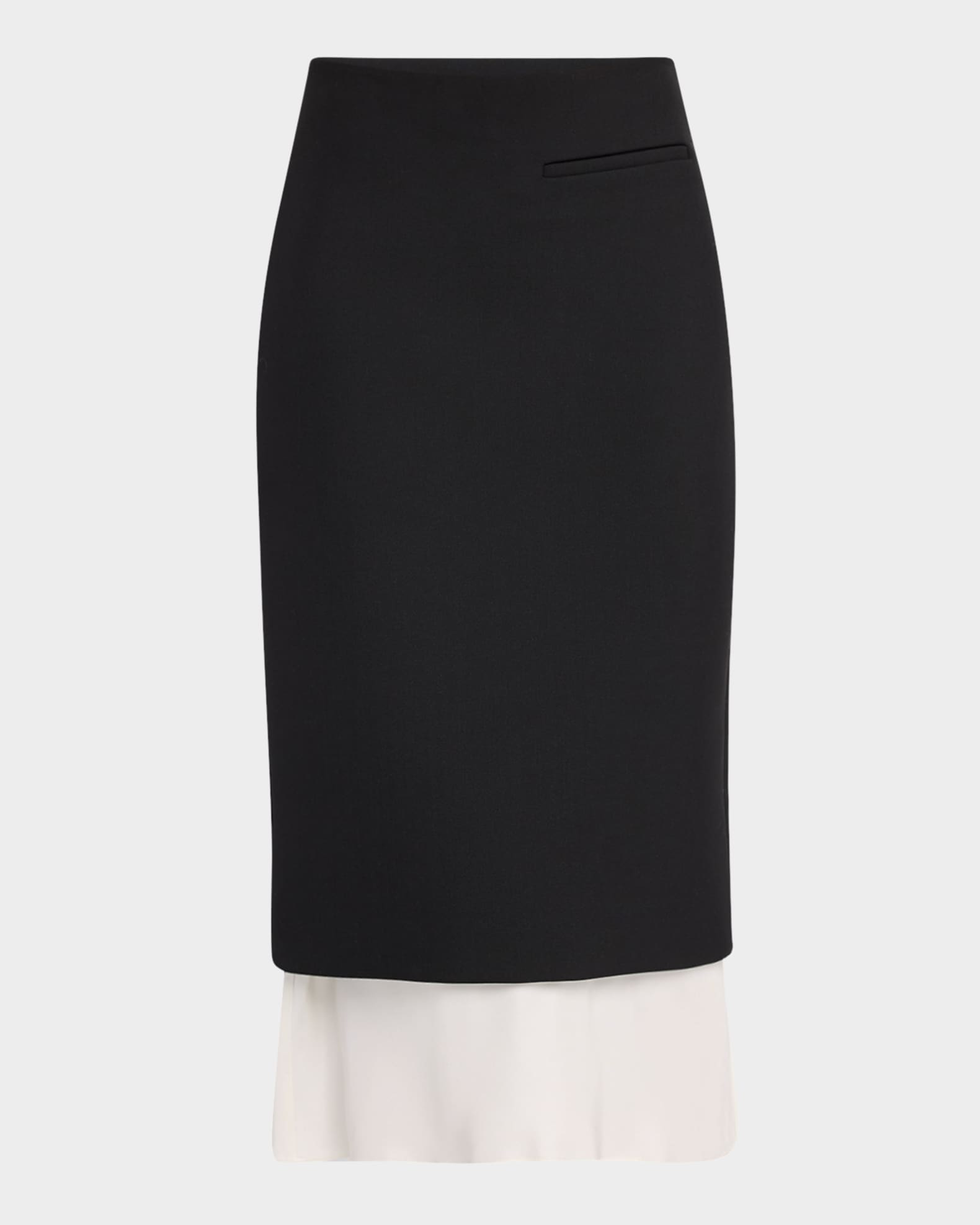 Contrast Pencil Skirt 0