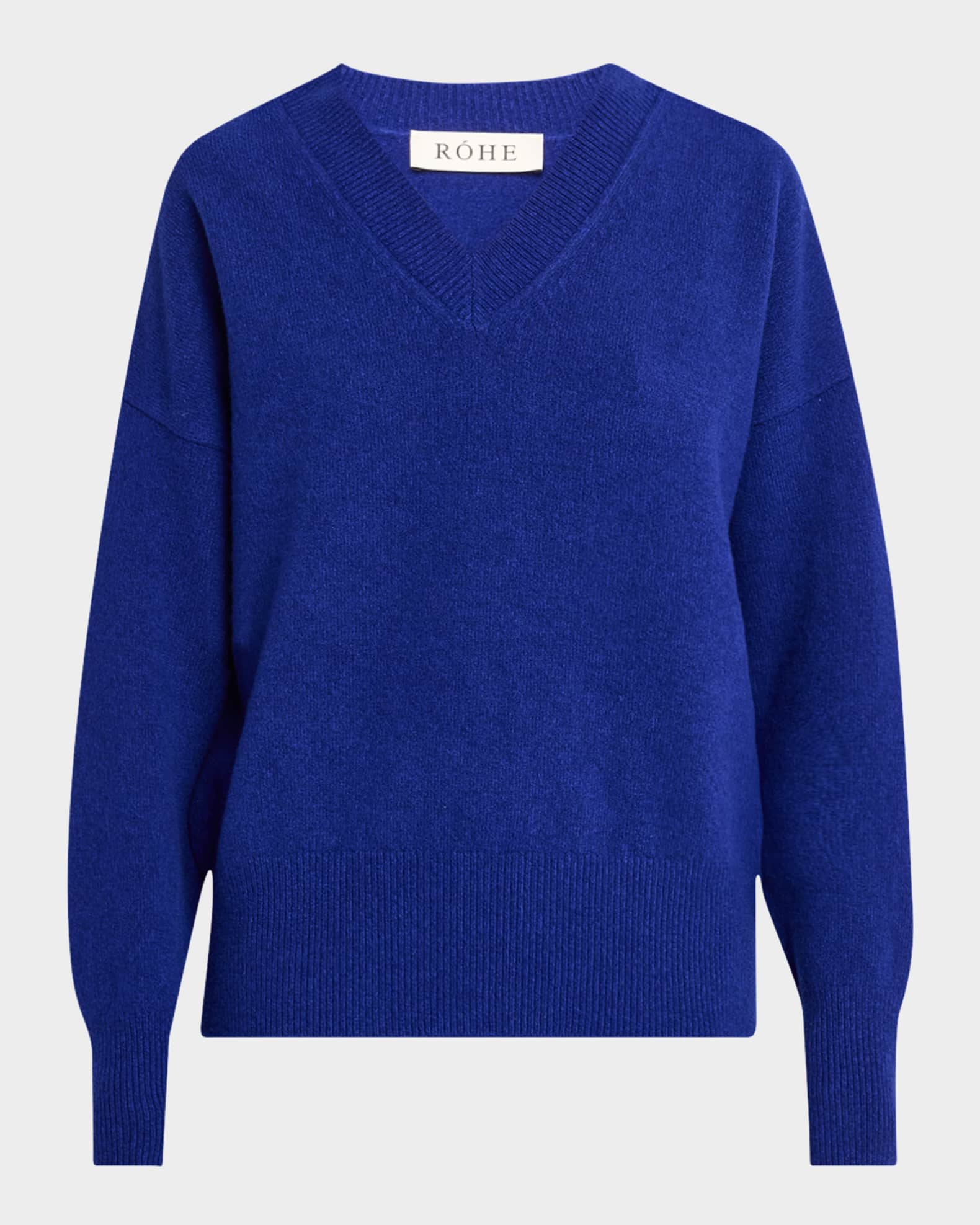 V-Neck Compact Knit Sweater 0