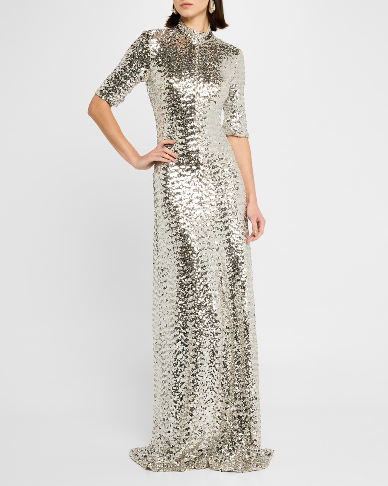 Turtleneck sequin dress cheap