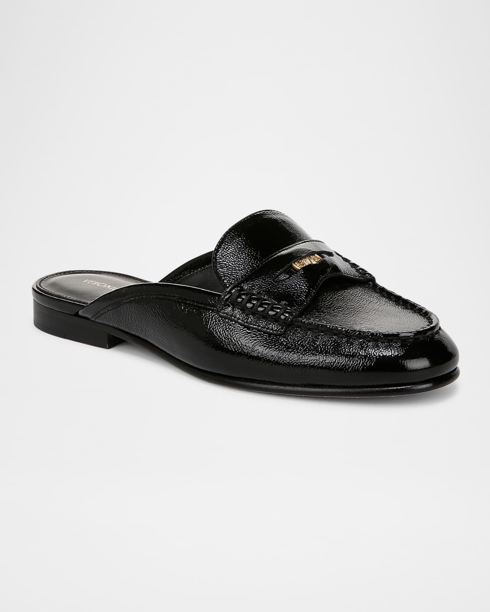 Leather Penny Loafer Mules 1