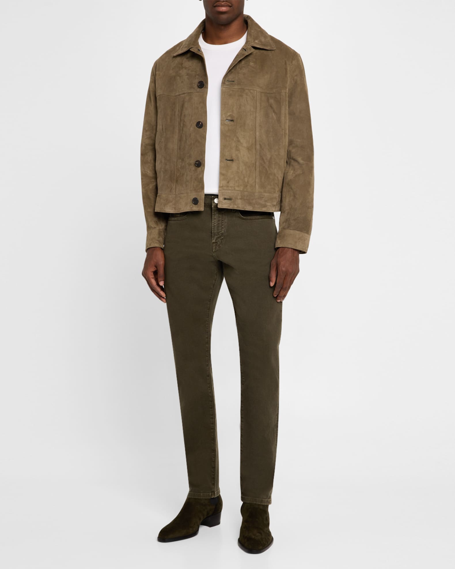 Men's Suede Trucker Jacket 1
