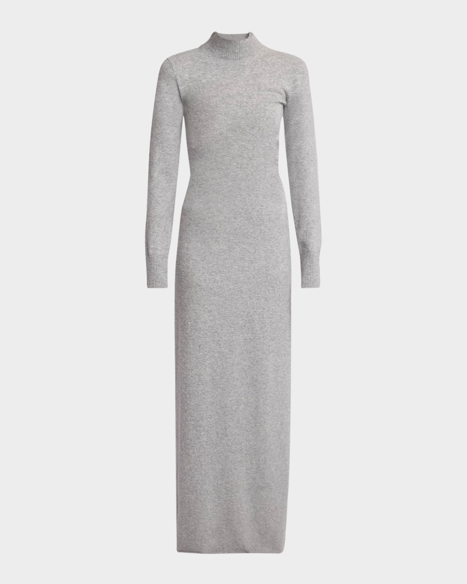 Annette Long-Sleeve Cashmere Silk Maxi Dress 0
