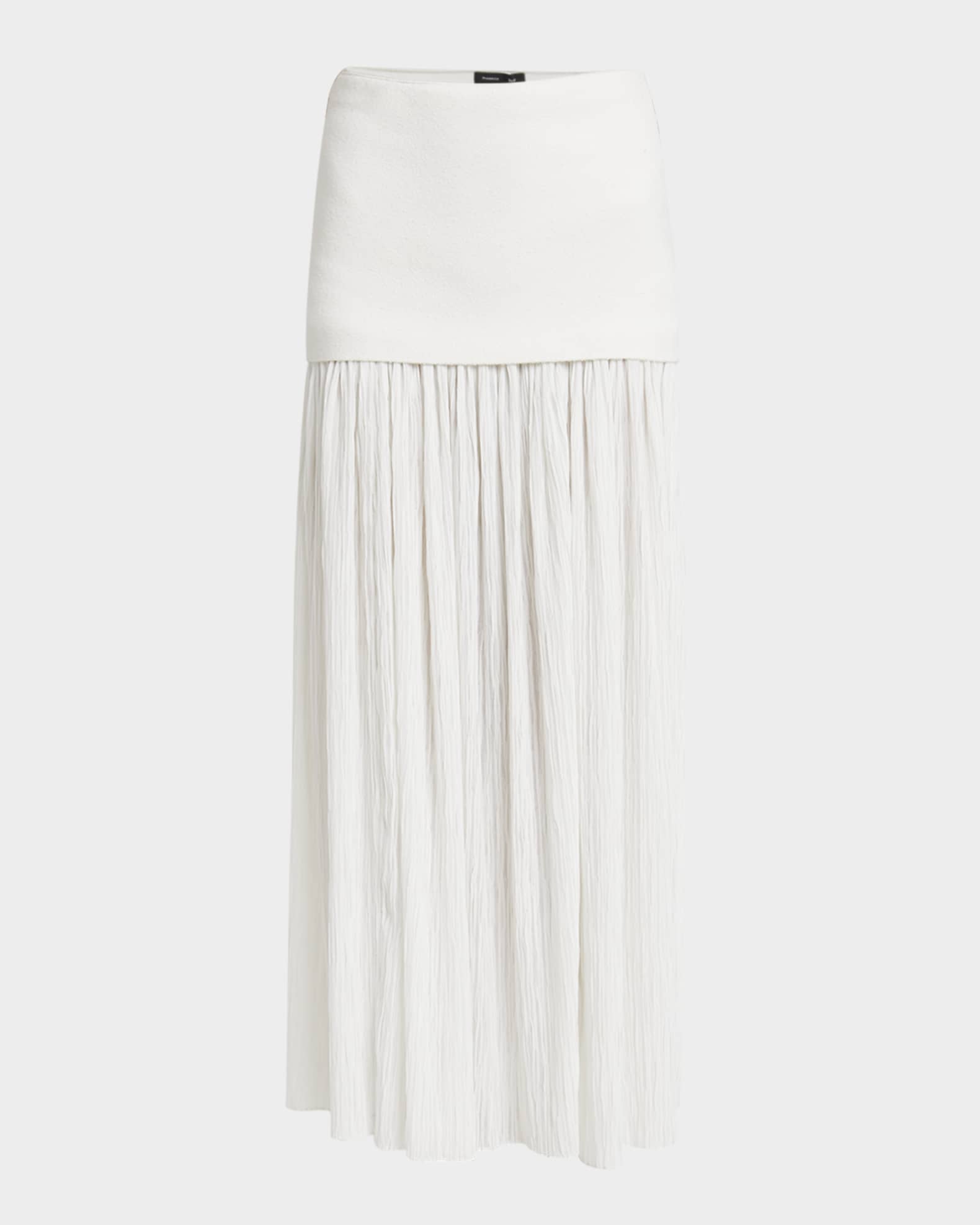 Paige Pleated Crepe Chiffon Skirt 0