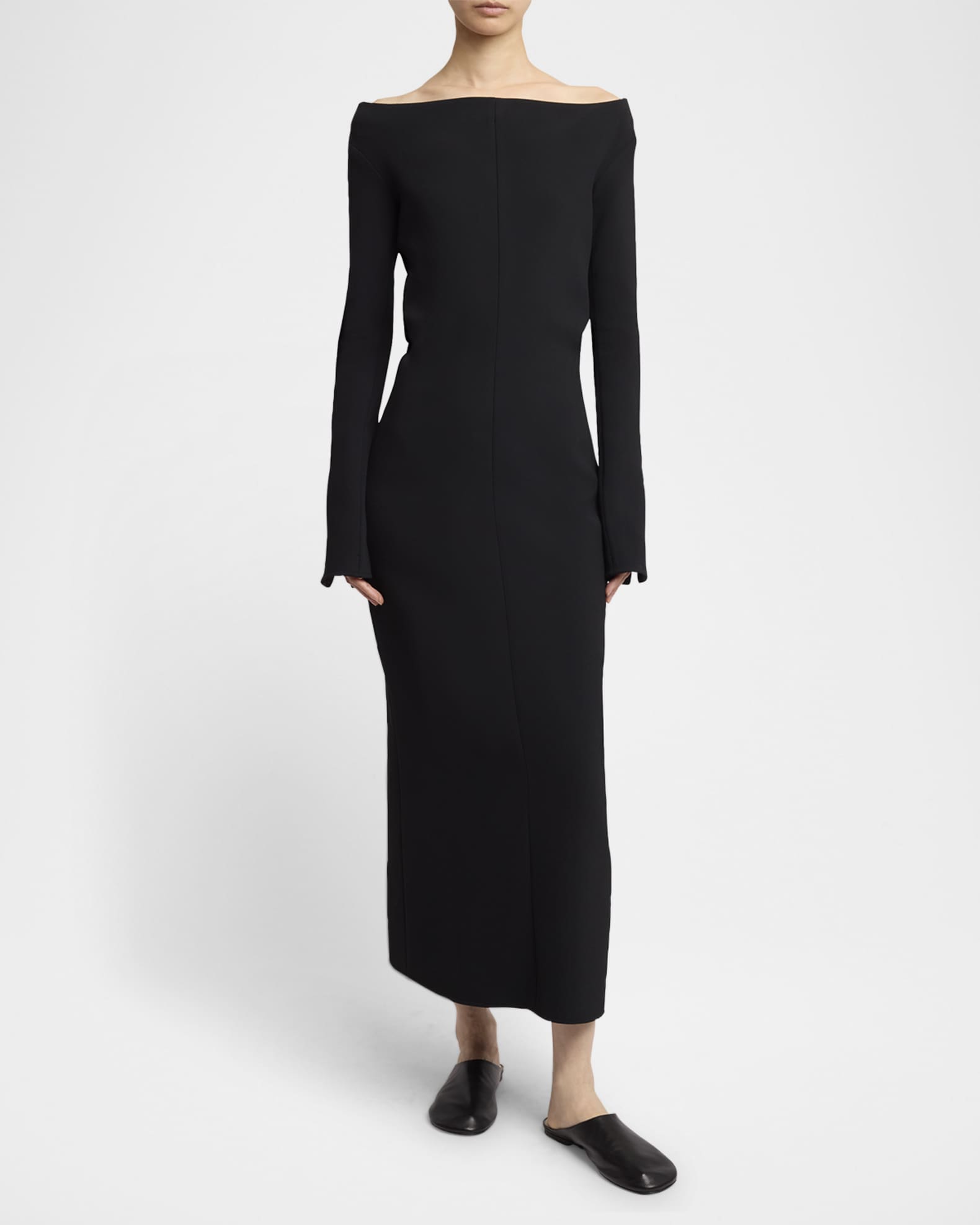 Yara Boat-Neck Bi-Stretch Suiting Dress 1