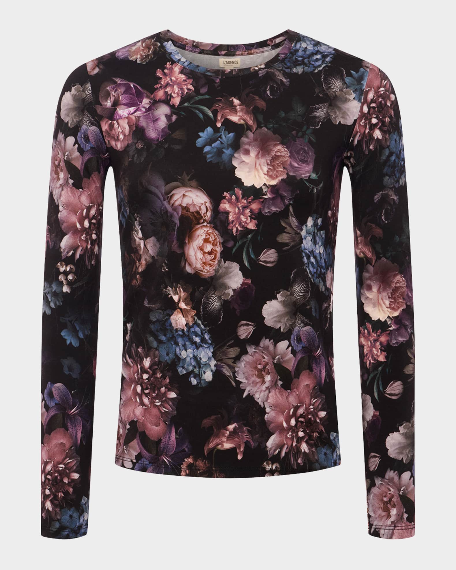 Tess Long-Sleeve Vintage Flower Tee 0