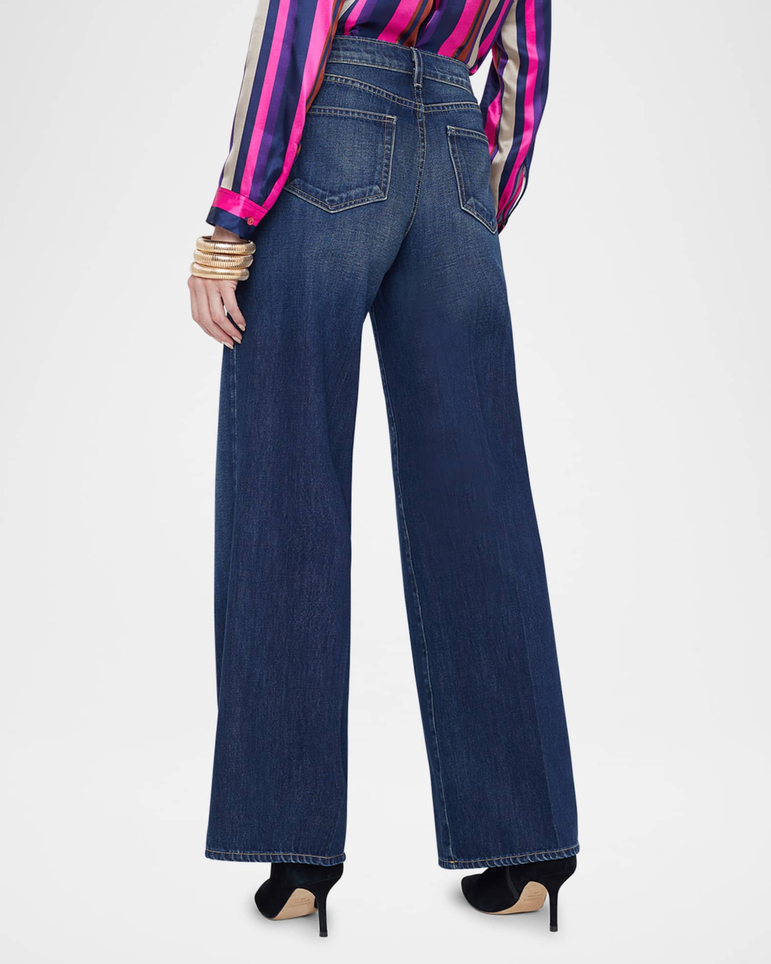 Alicent High-Rise Sneaker Wide-Leg Jeans 1
