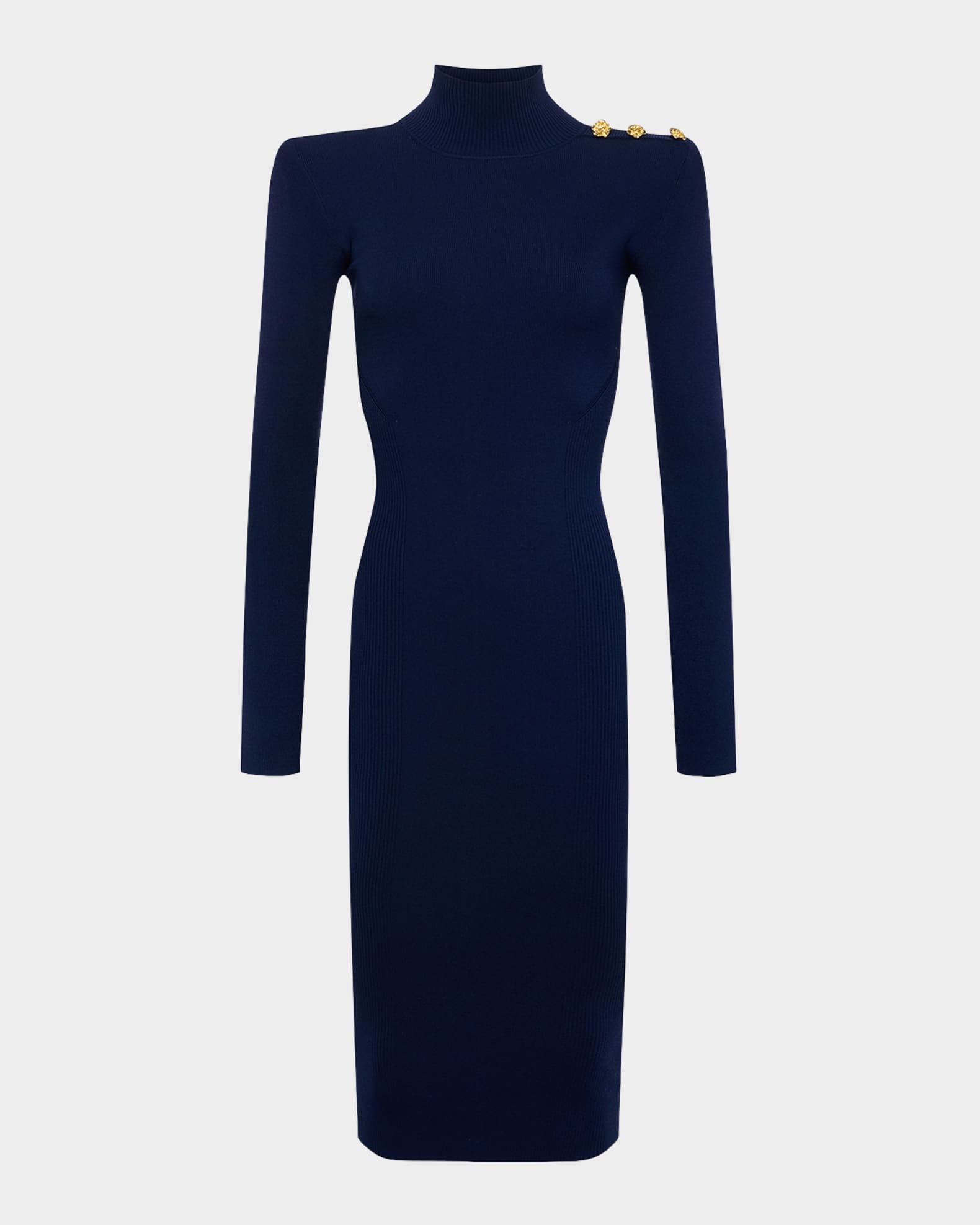Larelle Mock Neck Ribbed Bodycon Dress