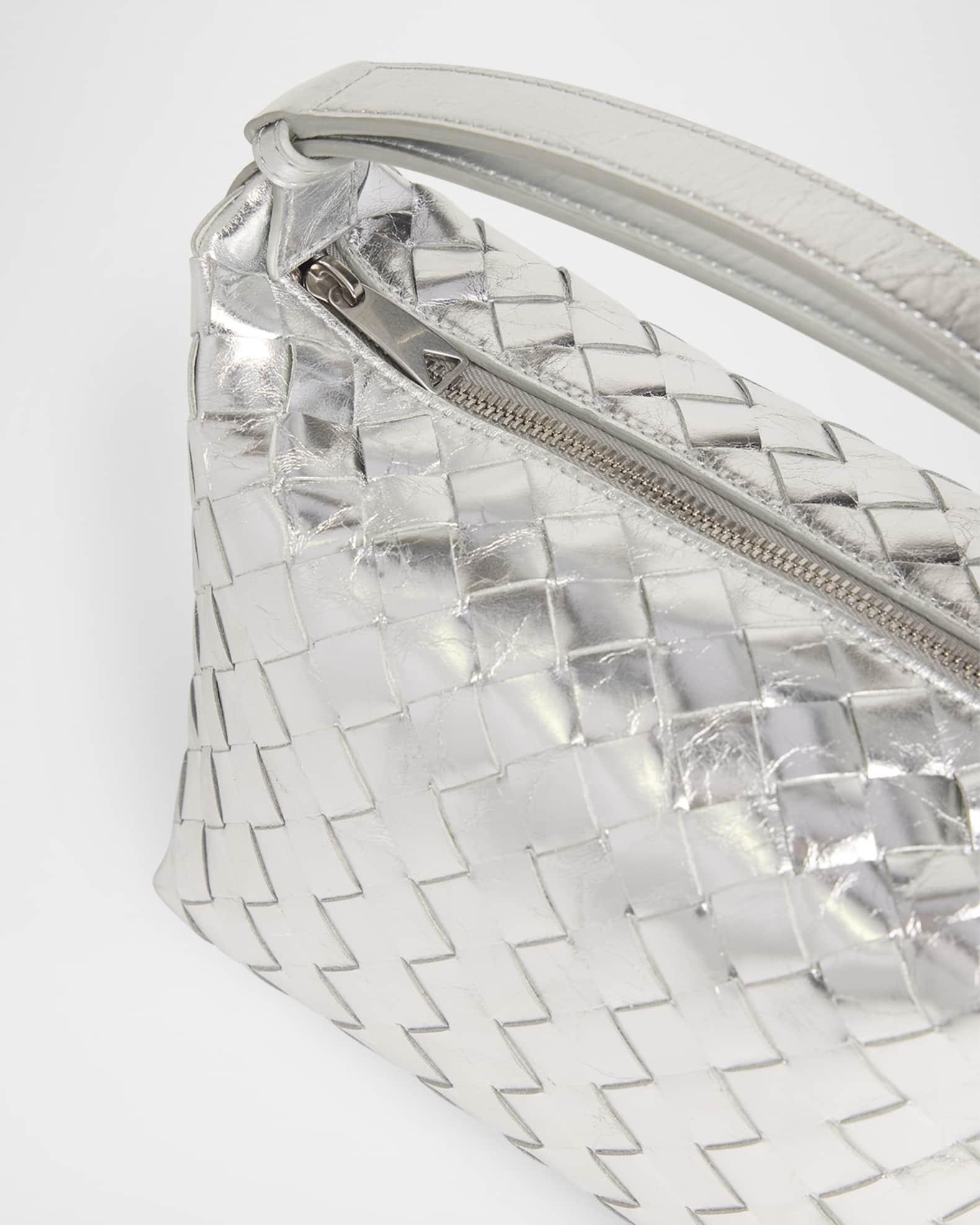 Bottega Veneta Mini Wallace Metallic Leather Shoulder Bag