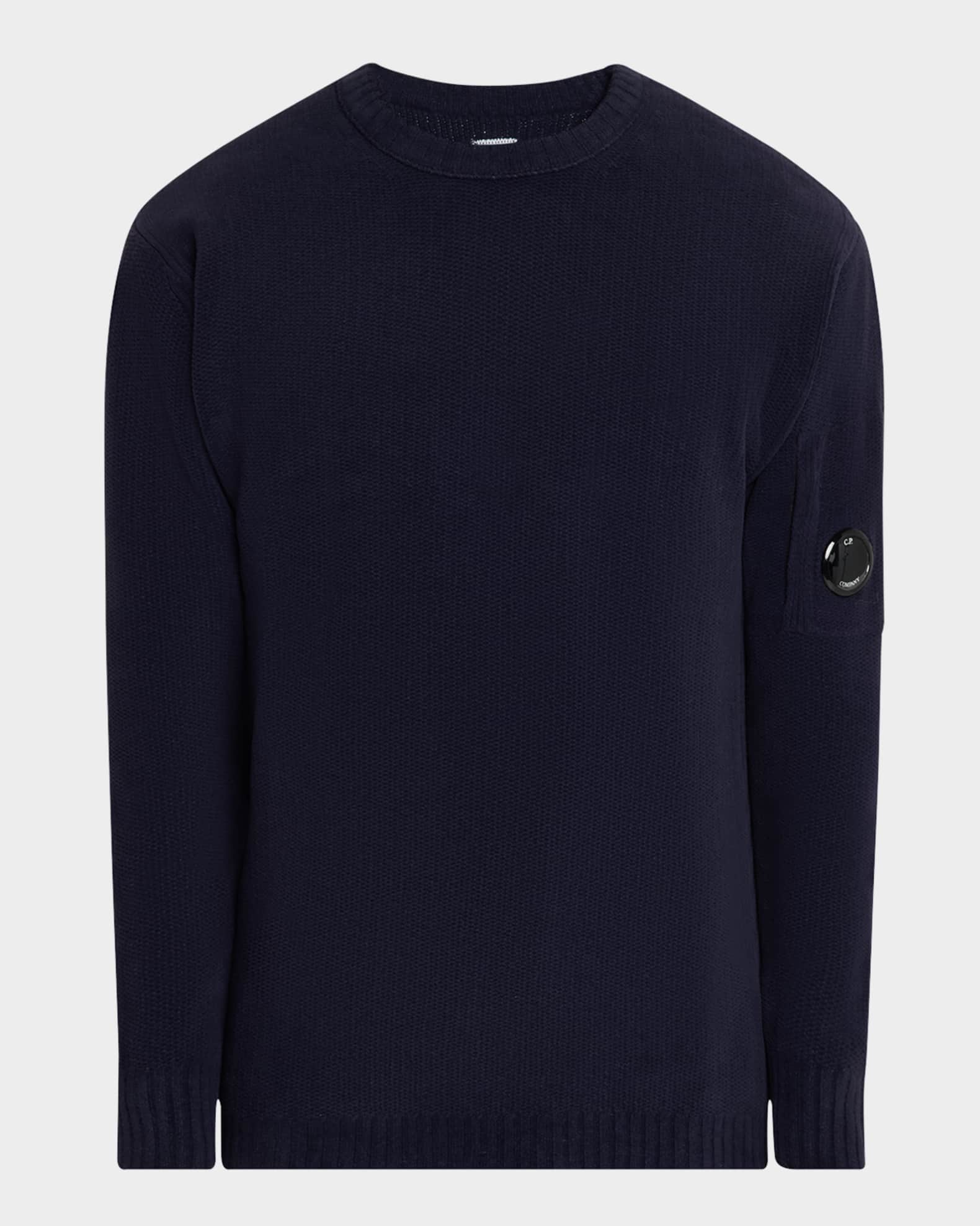 C P Company Men s Sweater Blue Crew Neck