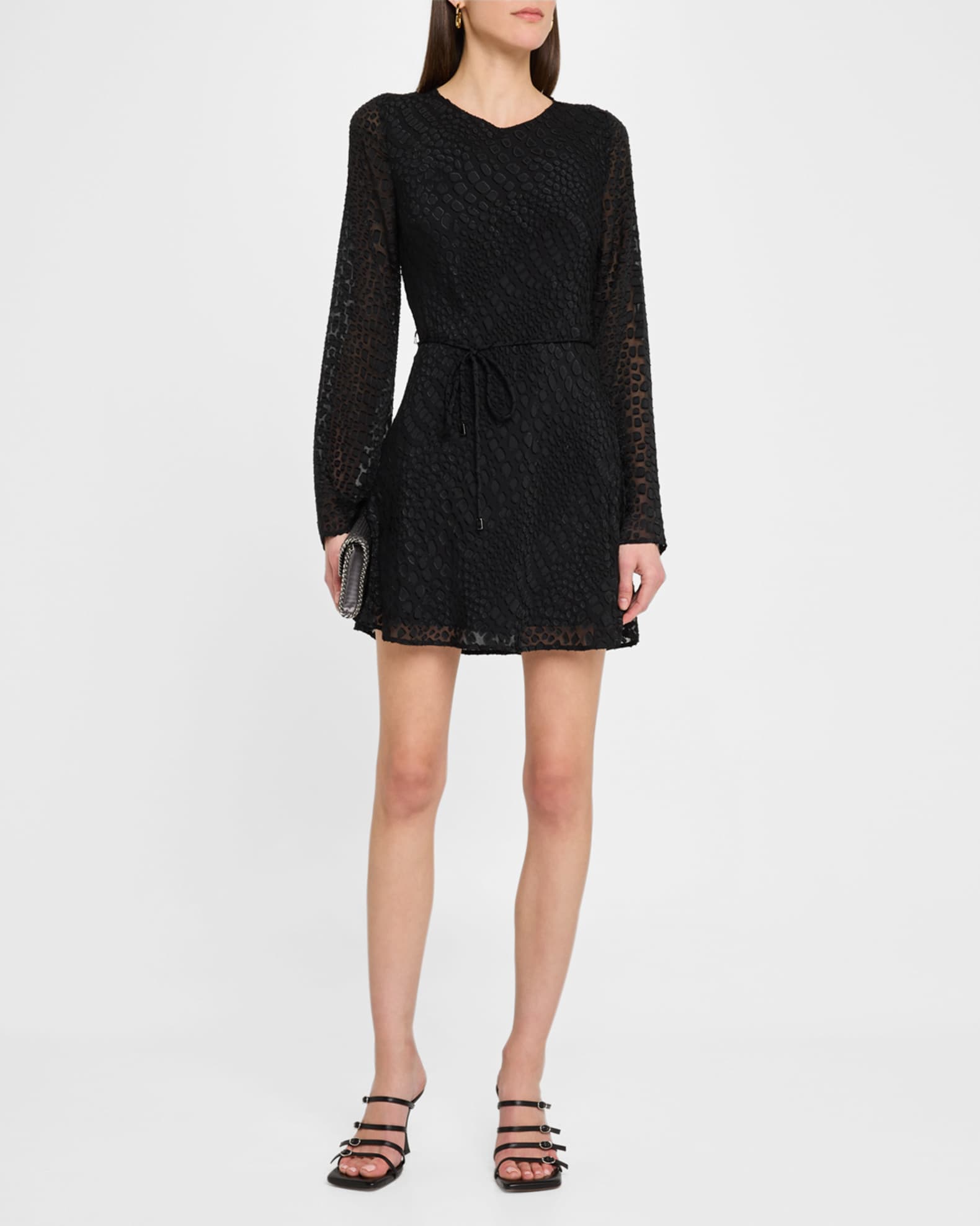 PAIGE Carmelyn Croc Burnout Mini Dress | Neiman Marcus PAIGE Carmelyn Croc Burnout Mini Dress | Neiman Marcus