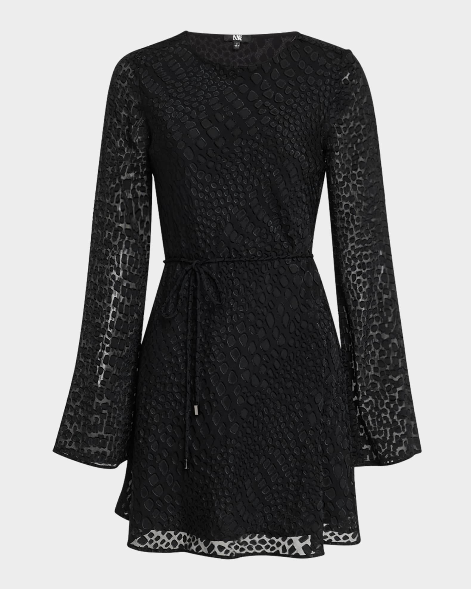 Carmelyn Croc Burnout Mini Dress 0