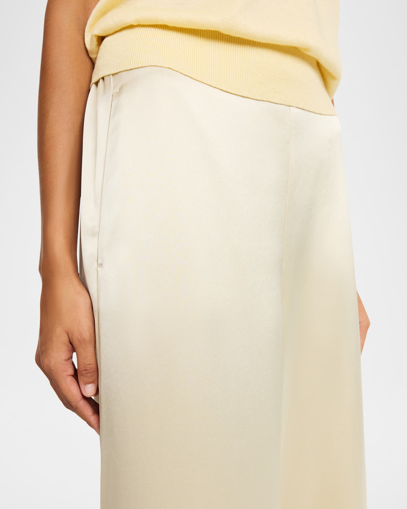 By Malene Birger Lucee Wide-Leg Woven Trousers | Neiman Marcus