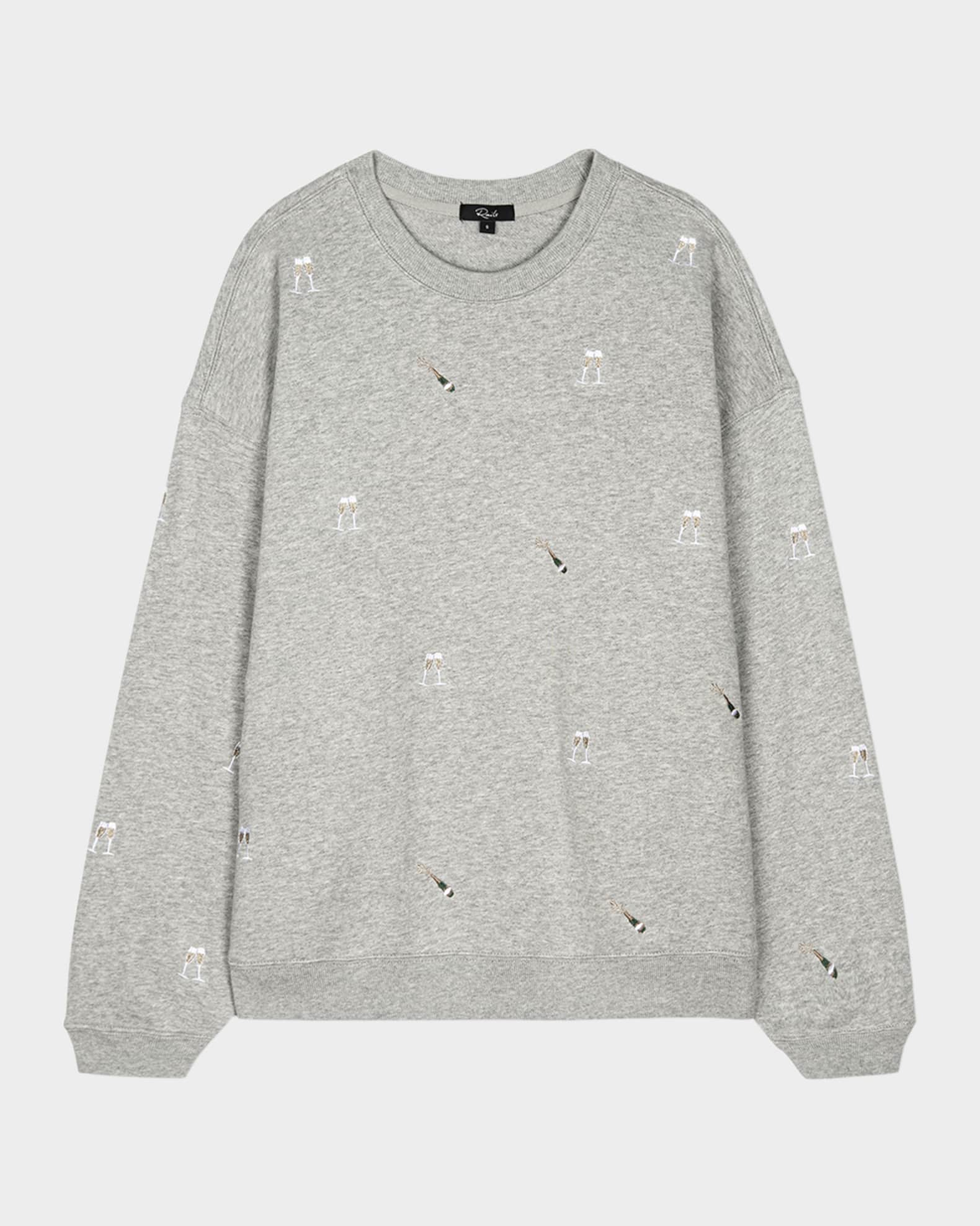 Champagne Embroidered Varsity Sweatshirt 0