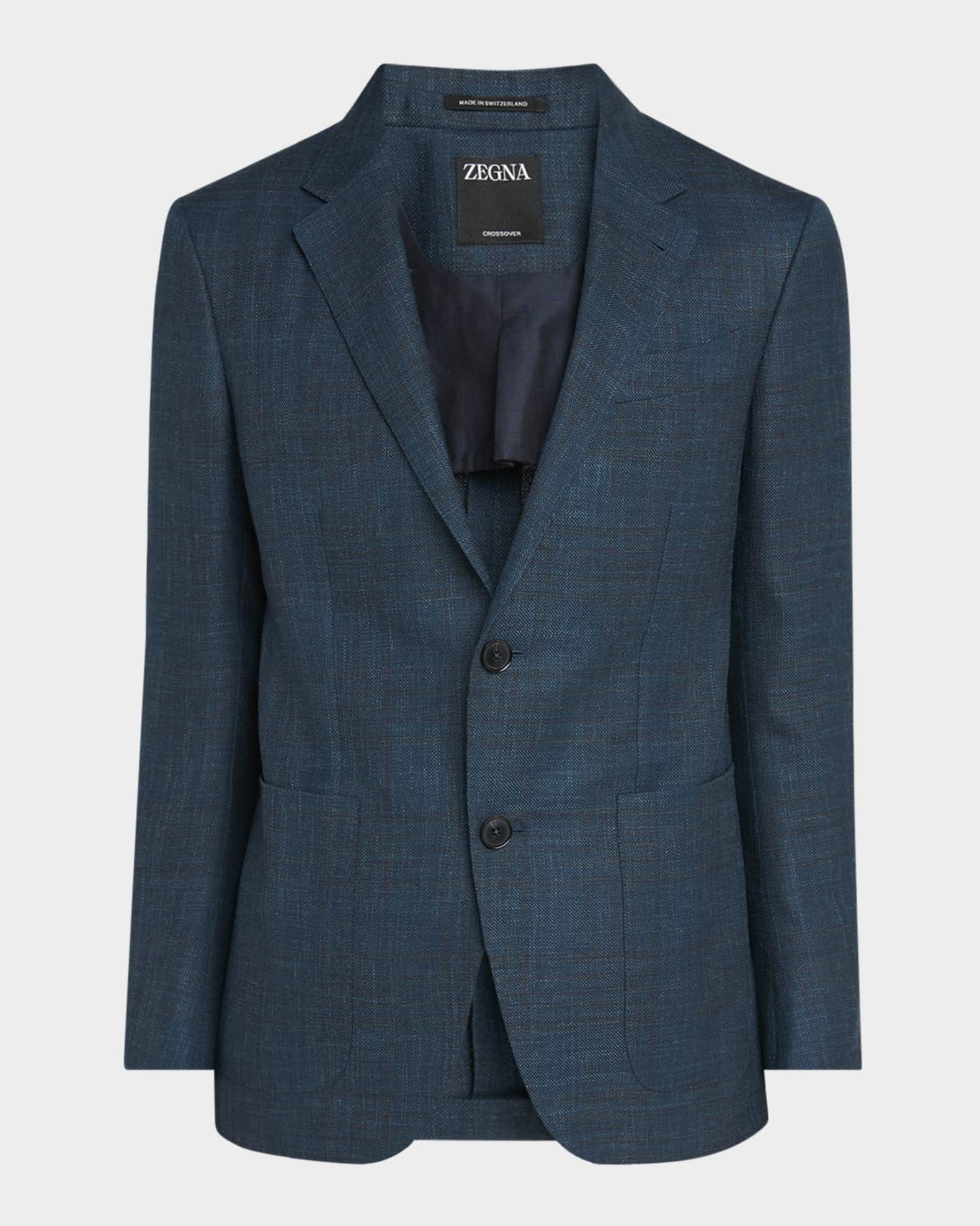 Men's Tonal Plaid Sport Coat 0