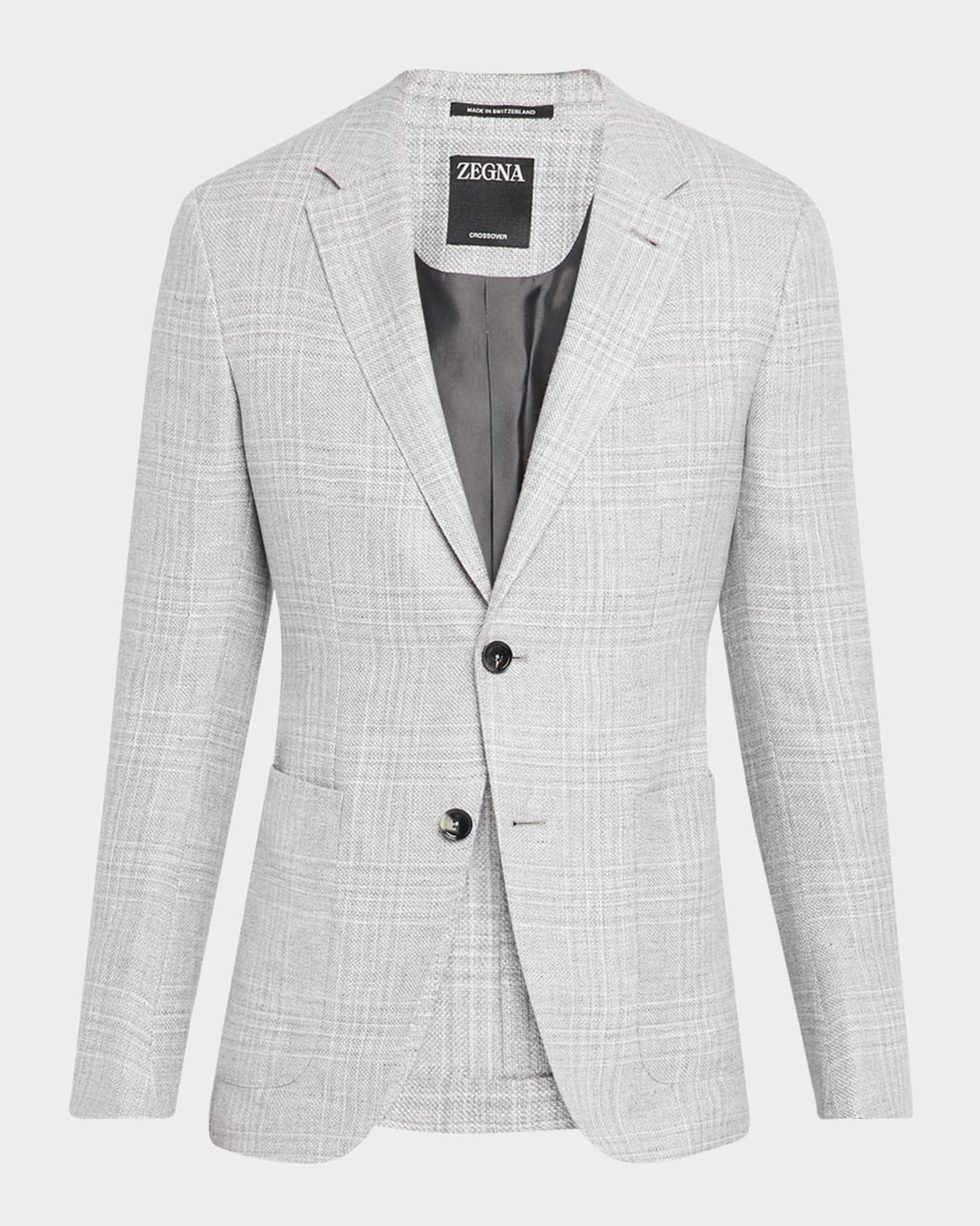 Men's Tonal Plaid Single-Breasted Sport Coat 0