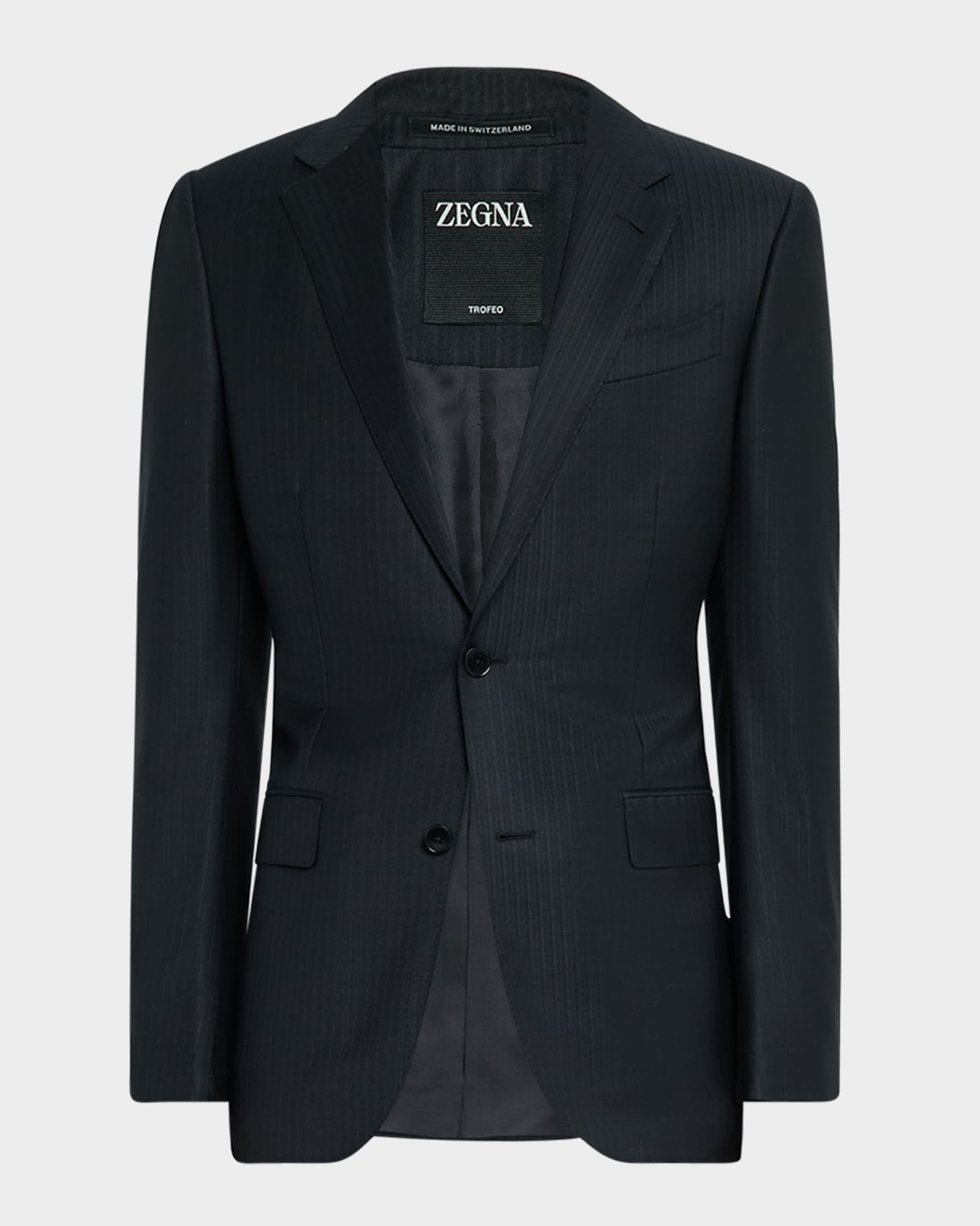 Men's Tonal Striped Wool Suit 0