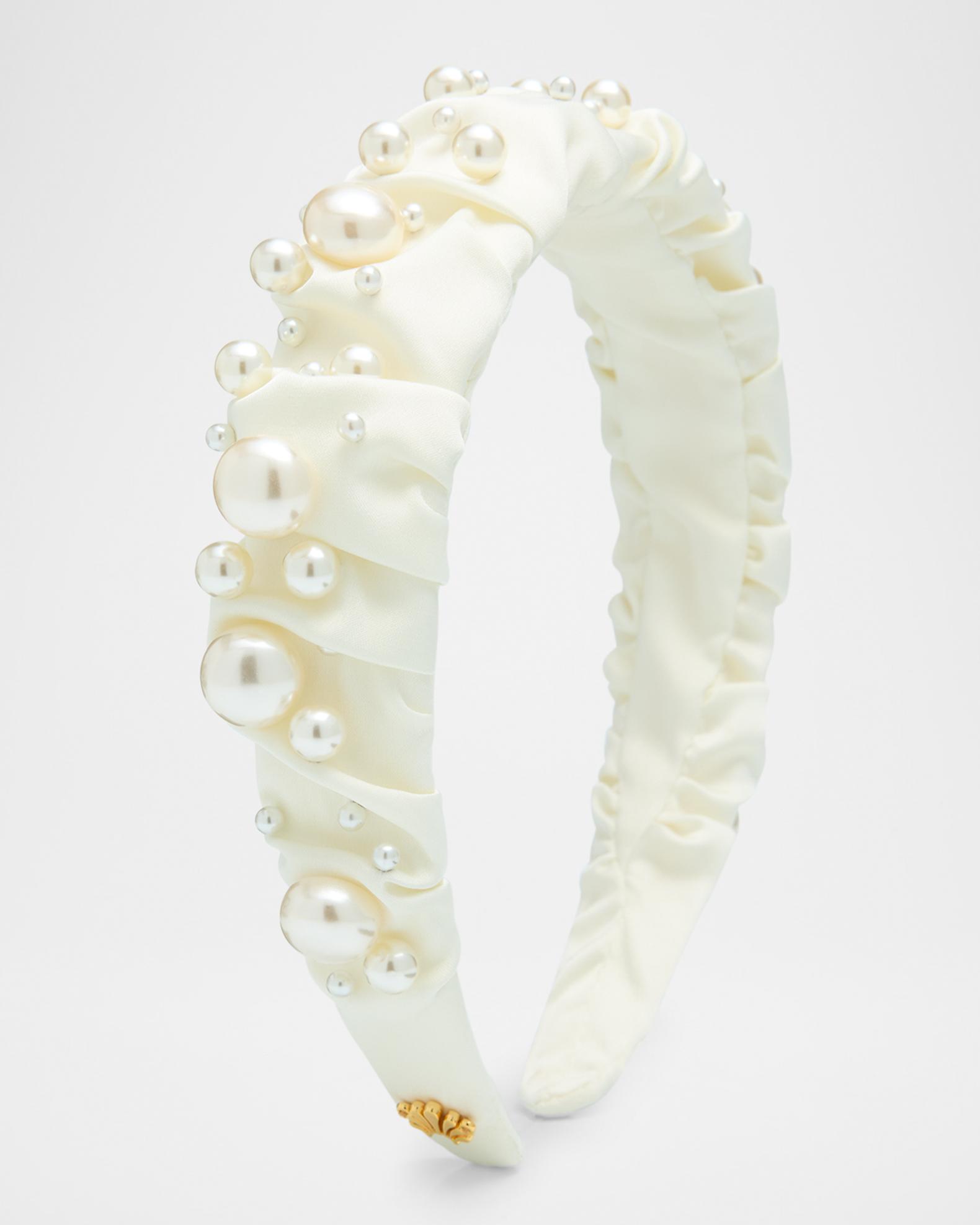 LELE sadoughi pearls hairband Pearl hair accessory Lele Sadoughi White in Pearl - 25686963 main image 3