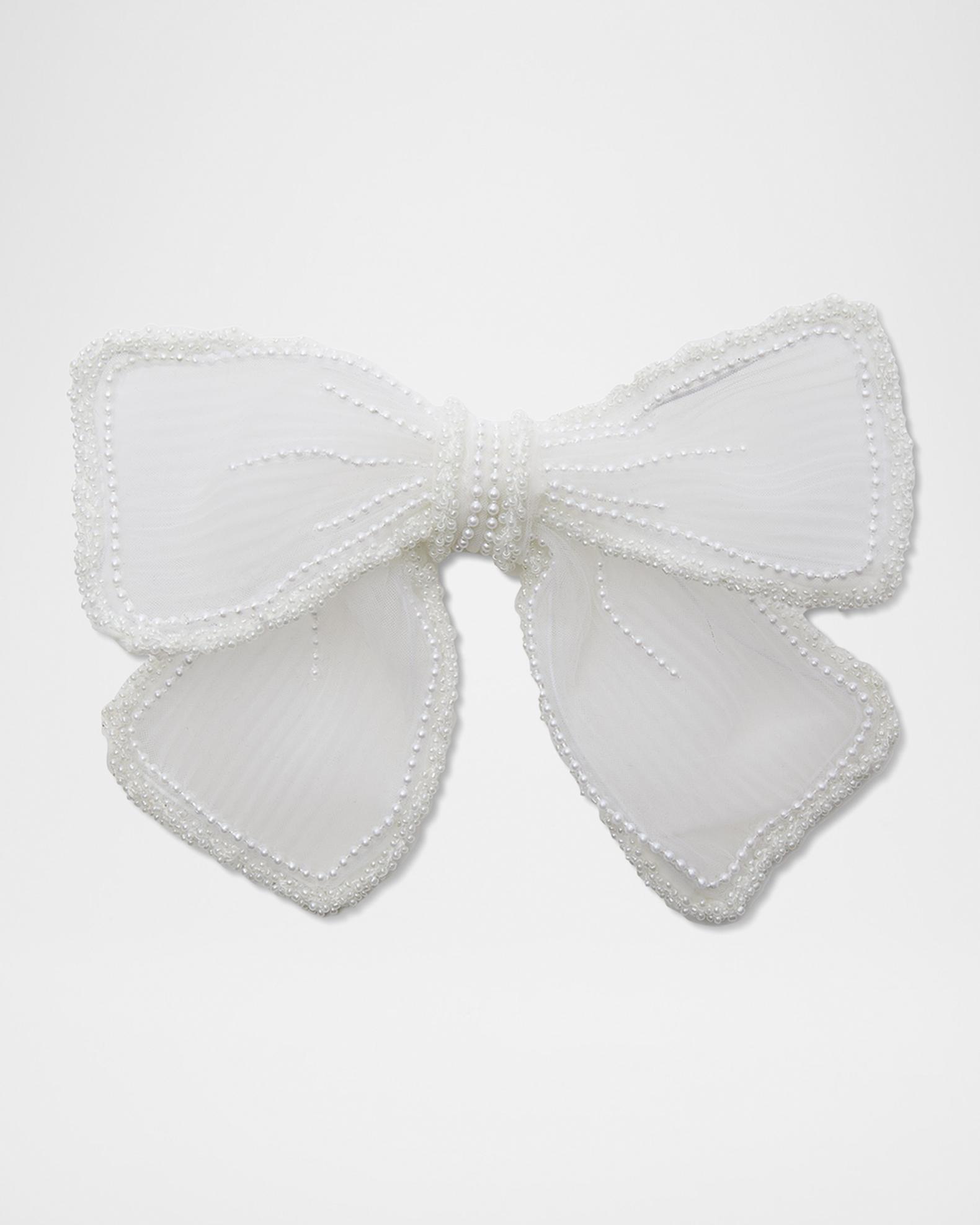 Lele Sadoughi Mary Pearly Bow Barrette | Neiman Marcus display picture 1