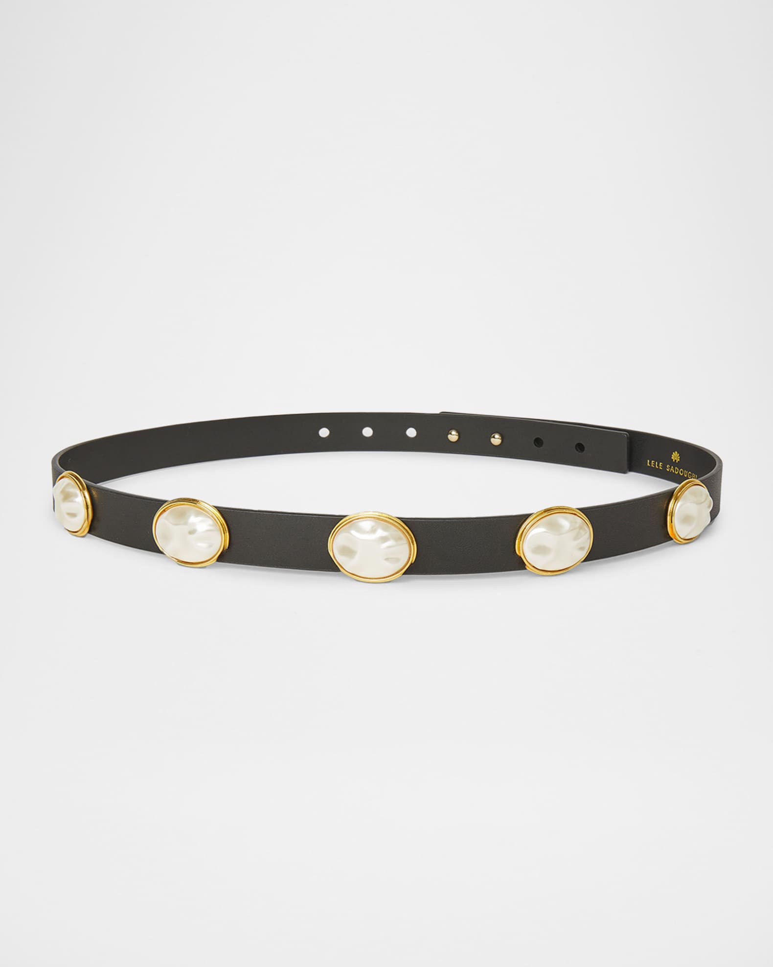 Pearly Leather Station Belt 0