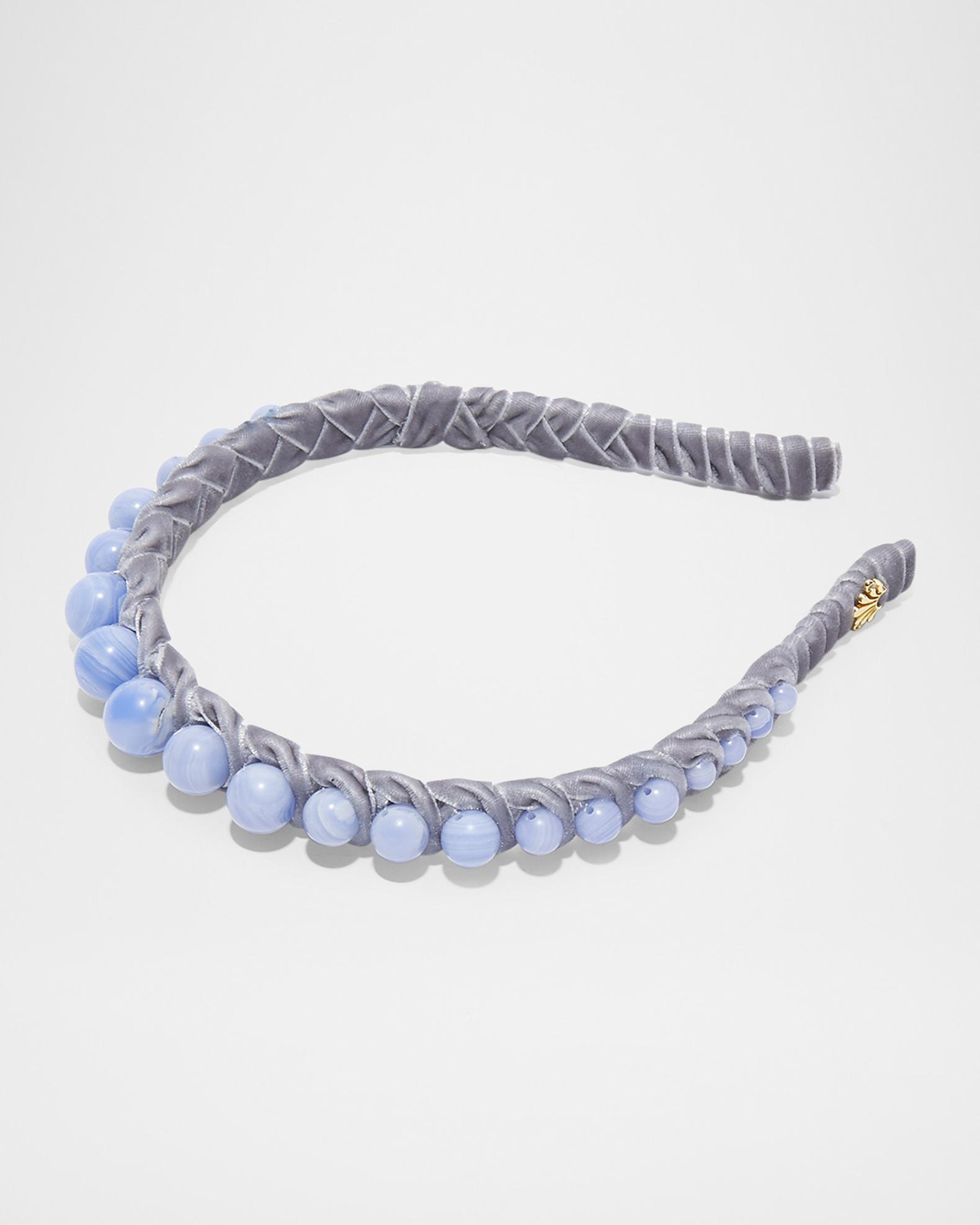 Lele Sadoughi Beaded Wrapped Skinny Headband | Neiman Marcus