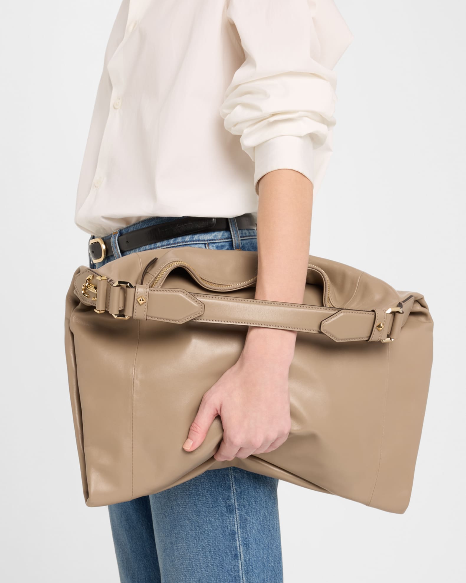 Jimmy Choo Zip Leather Hobo Bag | Neiman Marcus