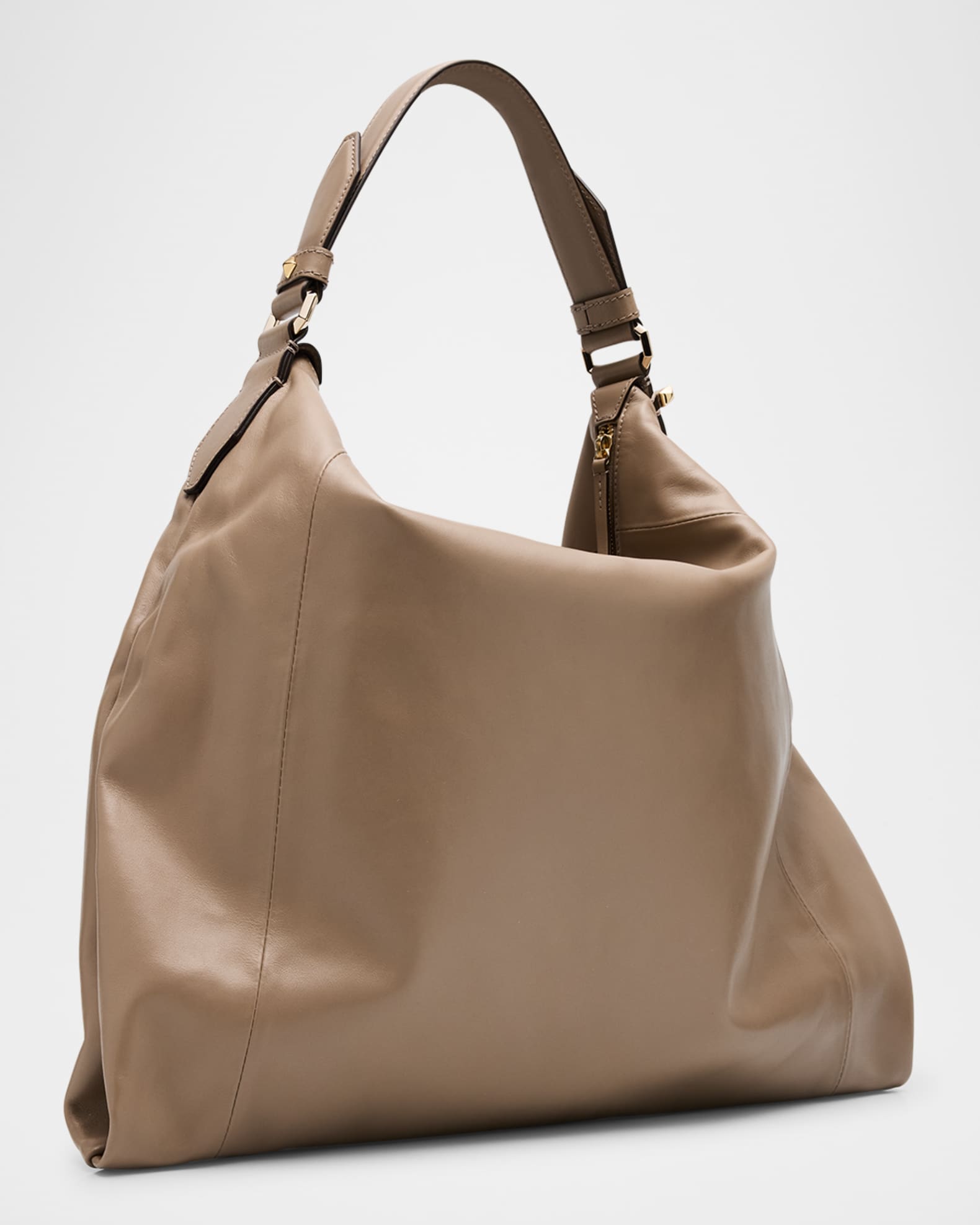 Jimmy Choo Zip Leather Hobo Bag Neiman Marcus