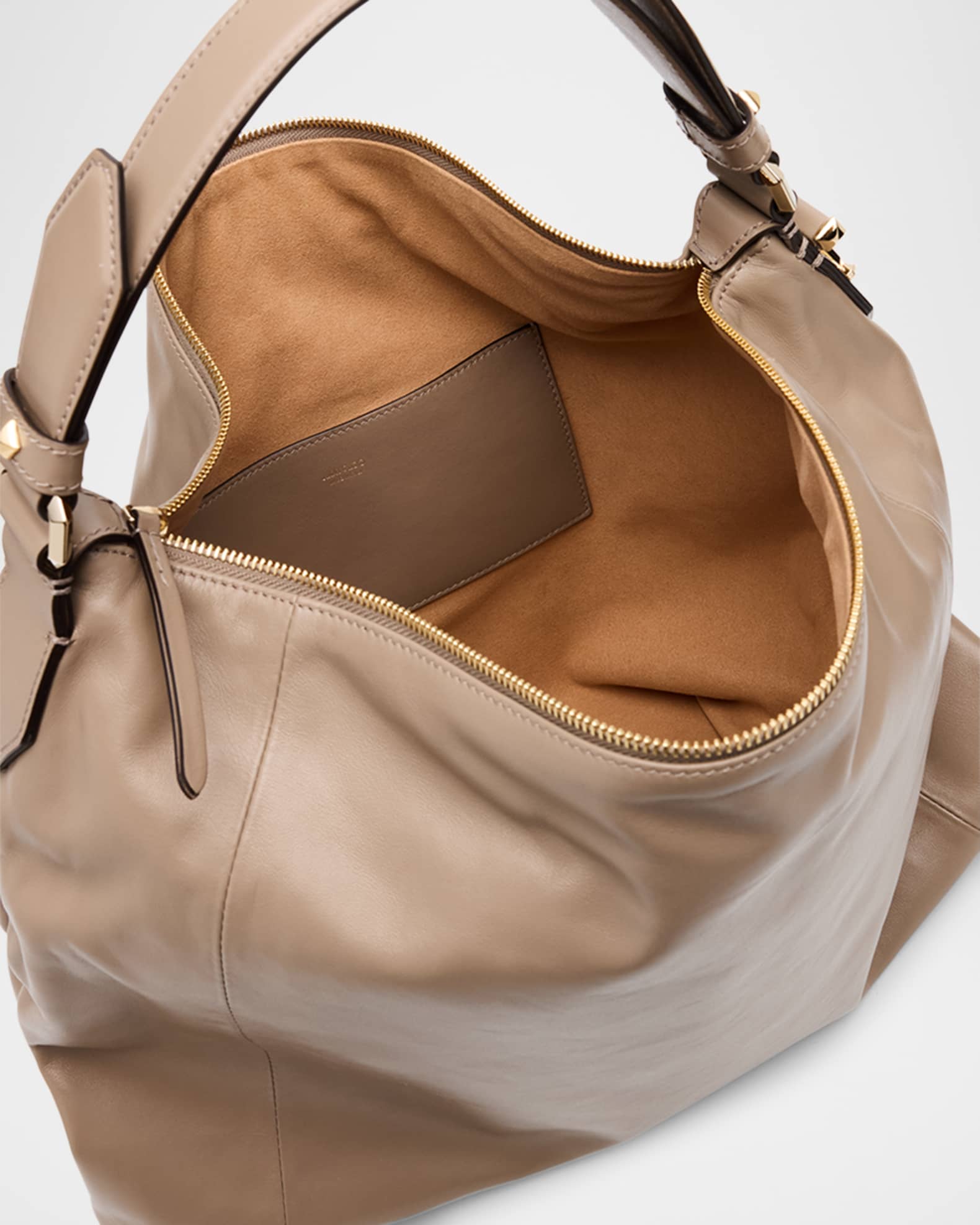 Jimmy Choo Zip Leather Hobo Bag | Neiman Marcus