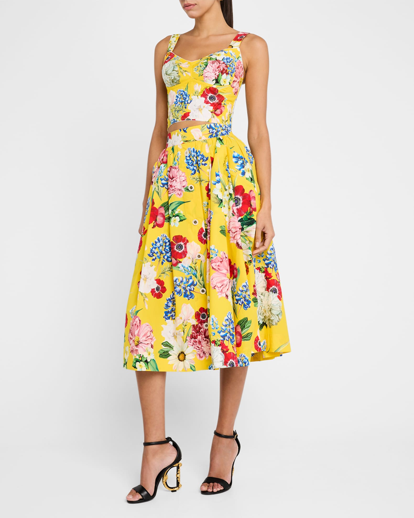 Floral Crop Bustier Top 1
