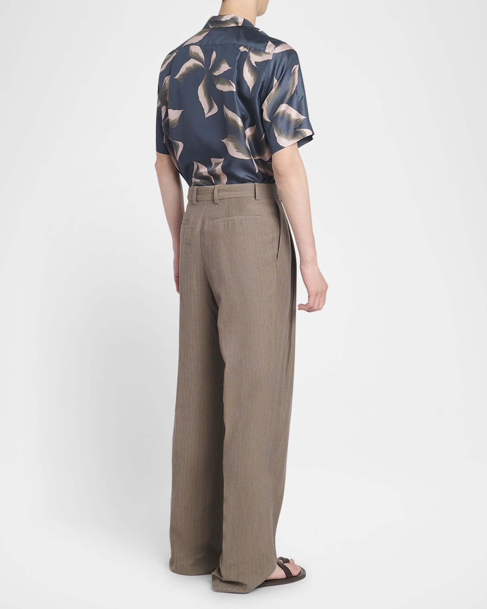 パンツ DRIES VAN NOTEN Pila cupro and cotton trousers Marrone Dries Van Noten Pila Cupro And Cotton Trousers in Purple | Lyst