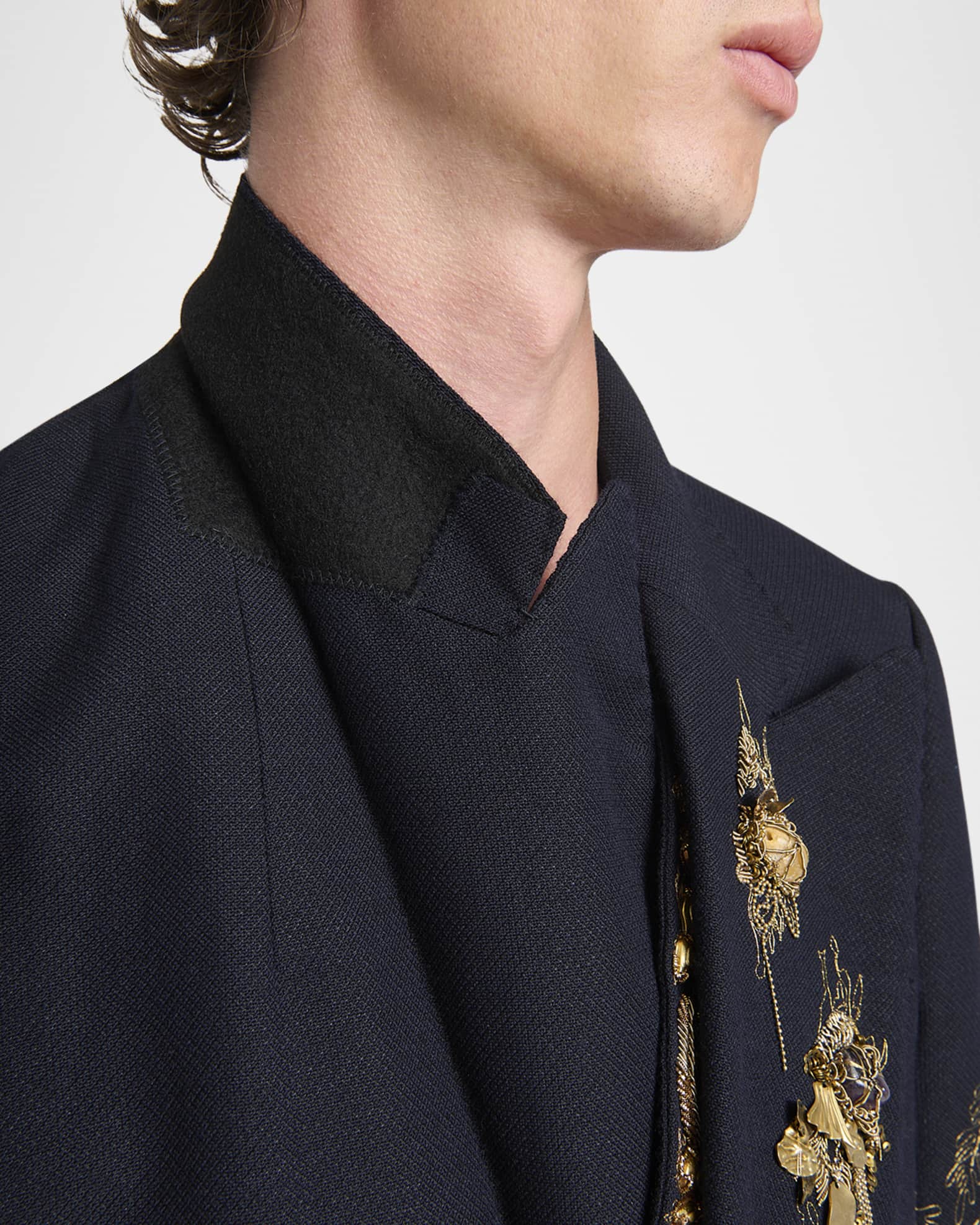 Dries Van Noten Men's Barton Embellished Dinner Jacket Dries Van Noten Men's Barton Embellished Dinner Jacket