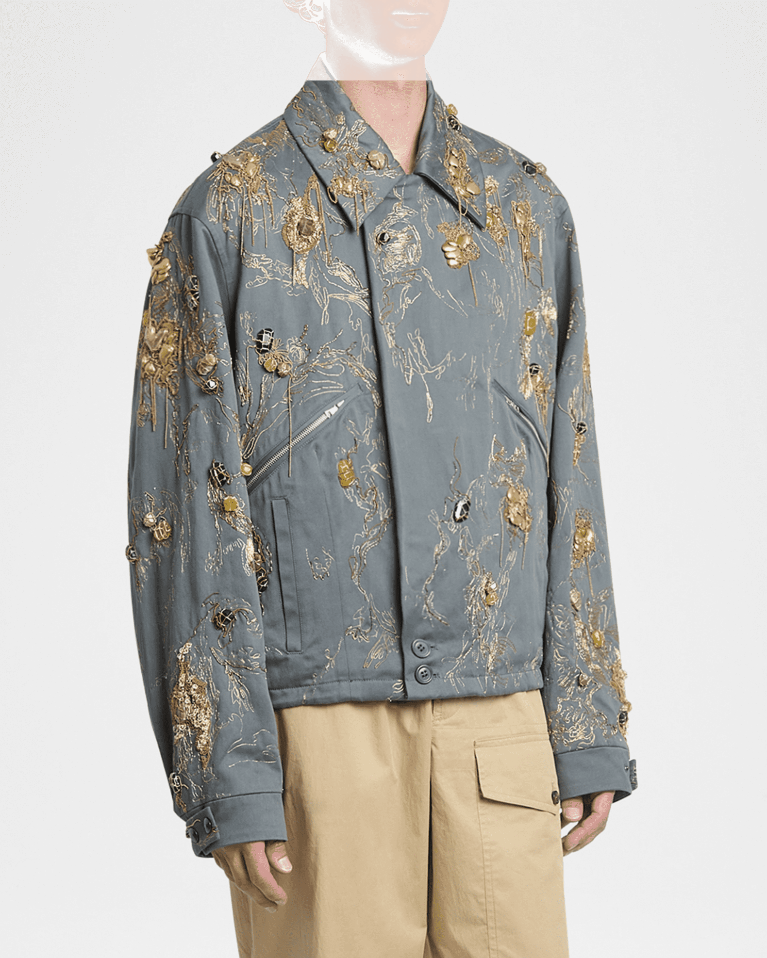 Dries Van Noten Men's Velen Embellished Jacket | Neiman Marcus