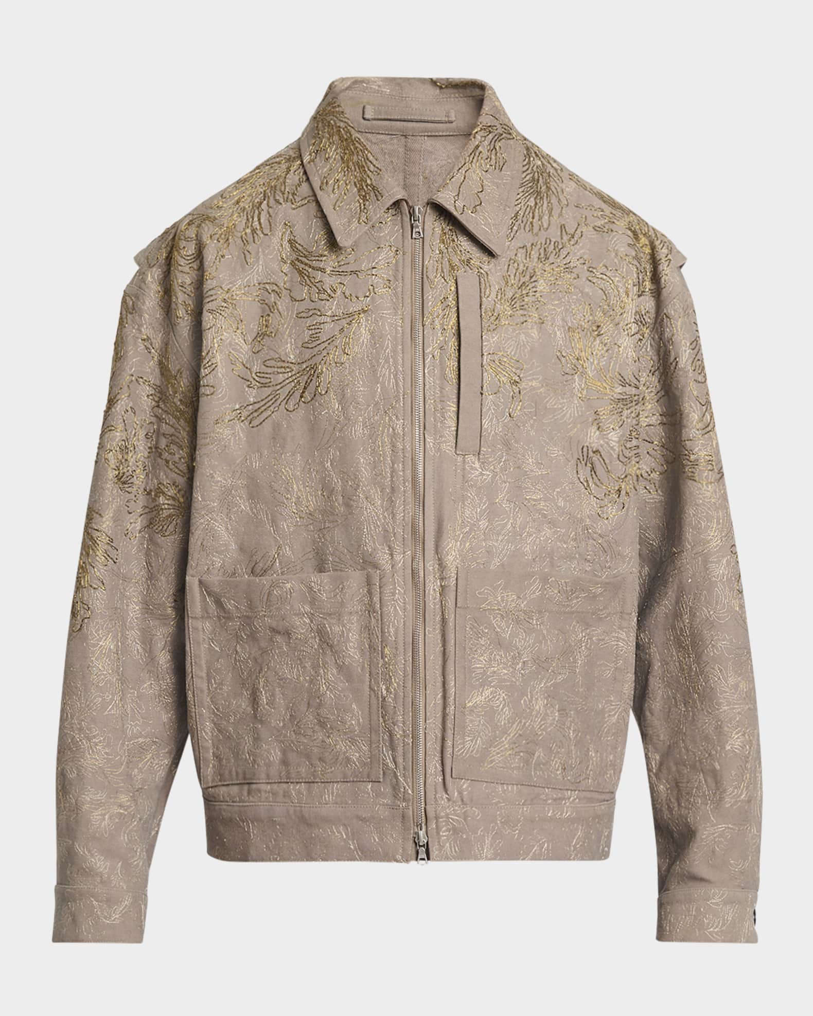 Men's Veper Embroidered Denim Jacket 0