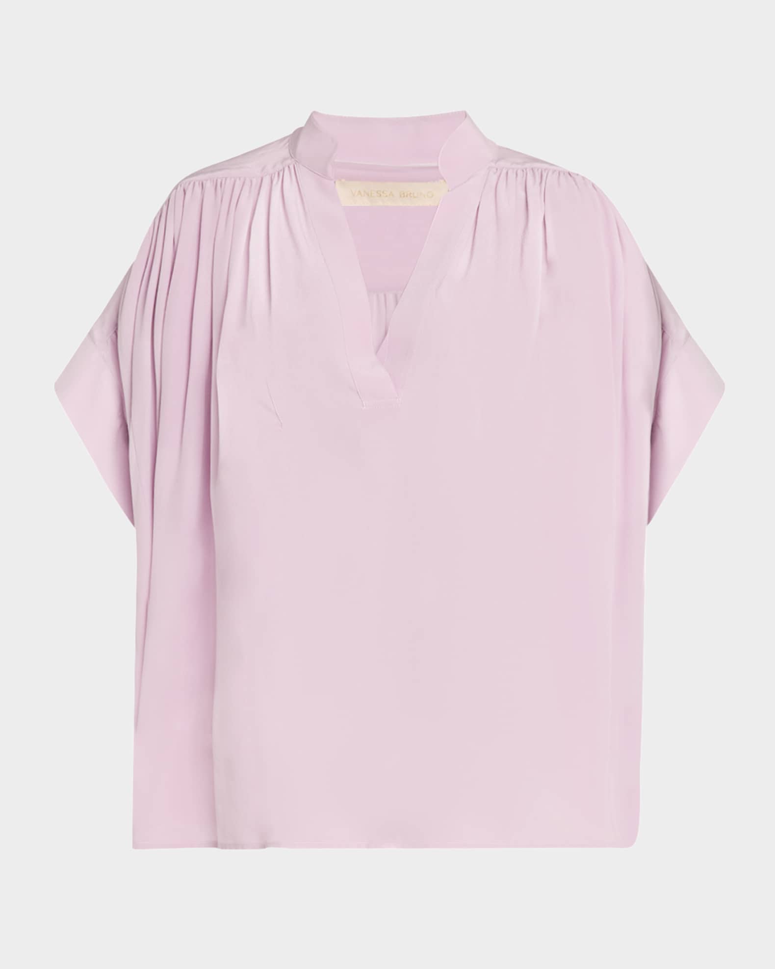 Cory Ruched Silk Top 0