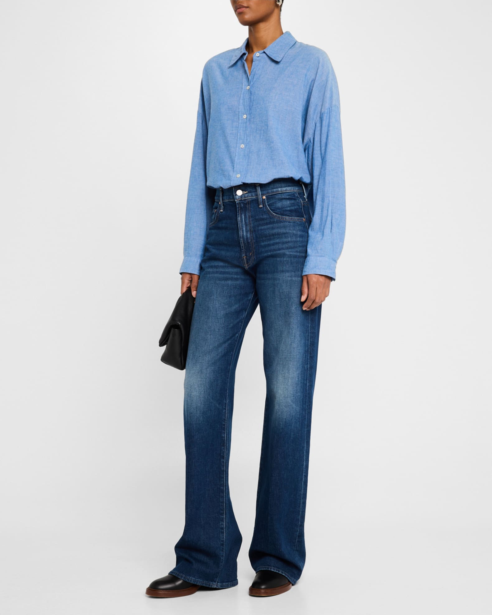 Vanessa Bruno Oversized ButtonDown Cotton Blouse Neiman Marcus