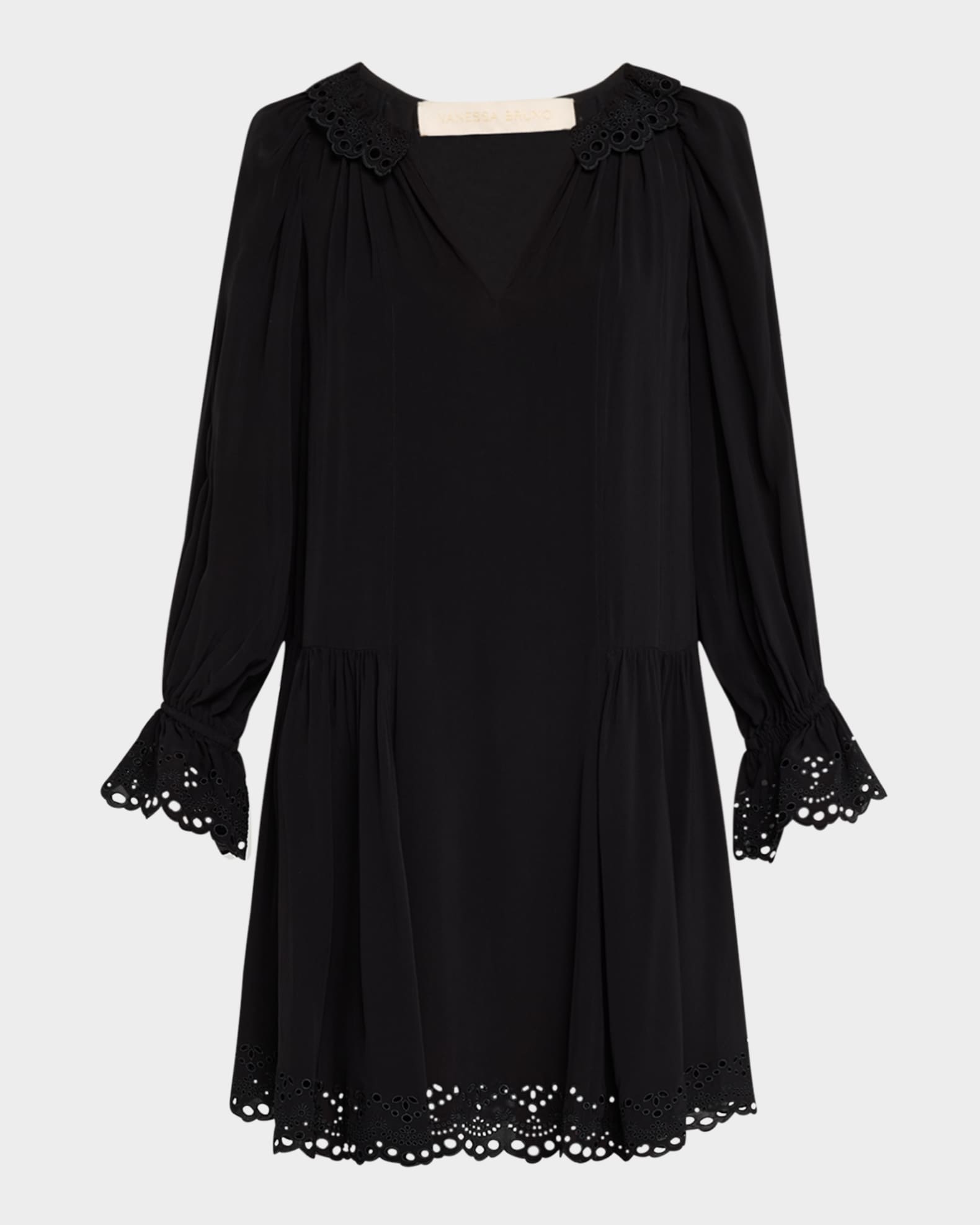 Enora Scalloped Eyelet Shift Dress 0