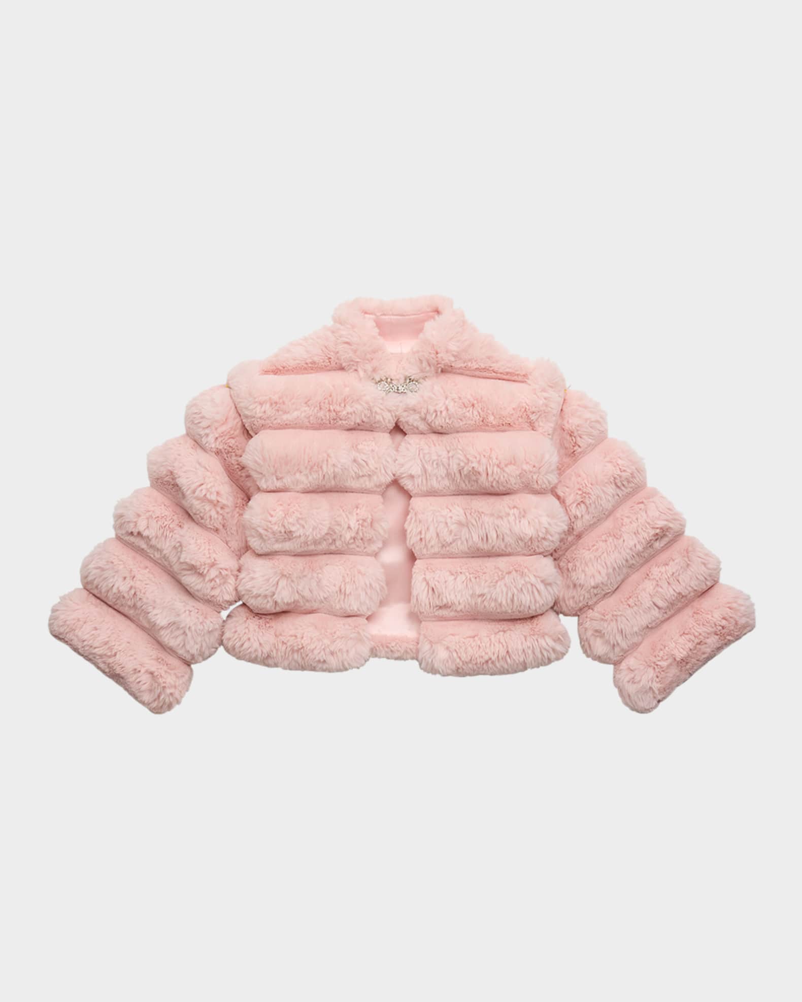 Tutu Du Monde Girl's Winter Wonderland Faux Fur Puffer Jacket, Size 2 ...