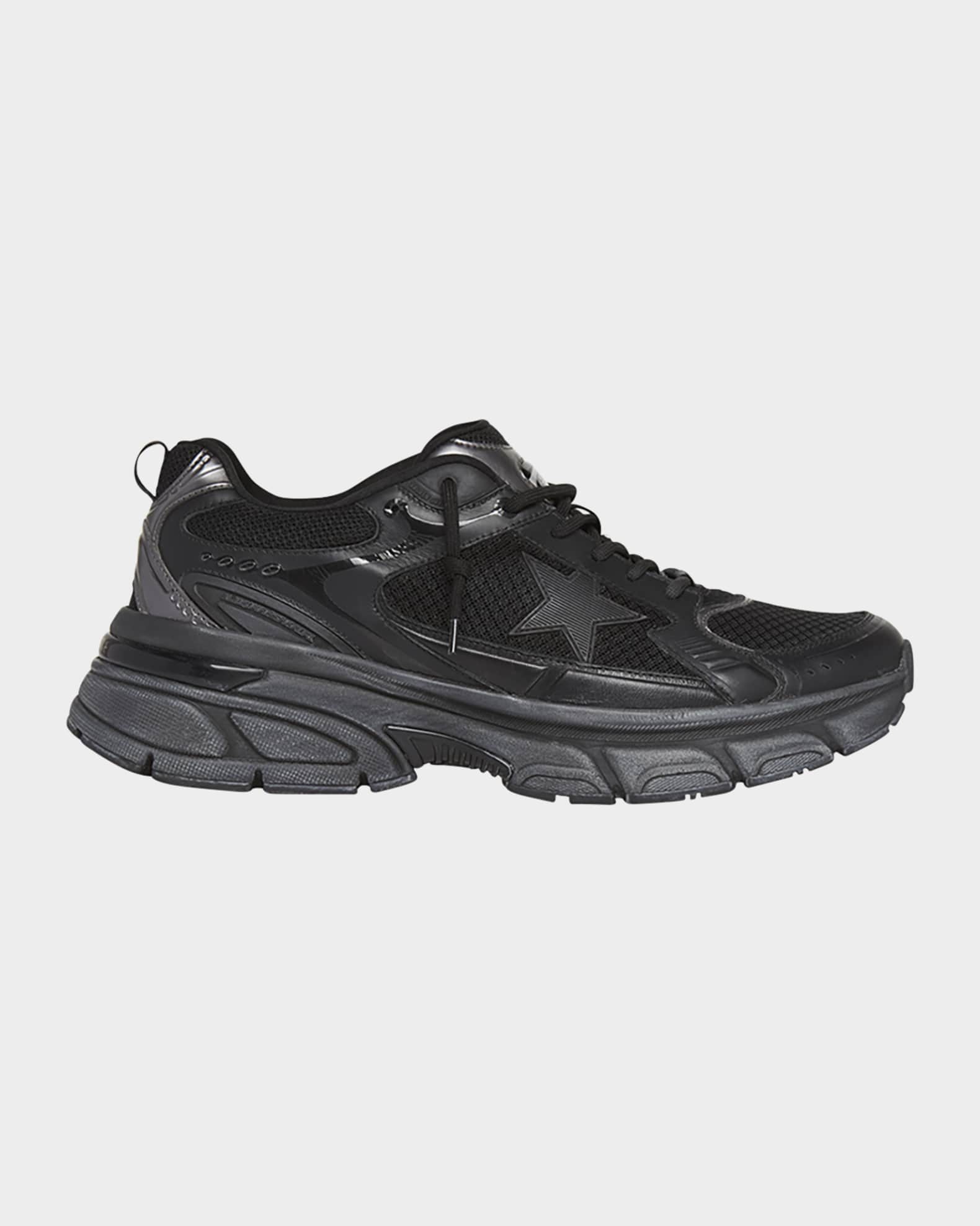 Men's Lightstar Mesh and Leather Sneakers 0