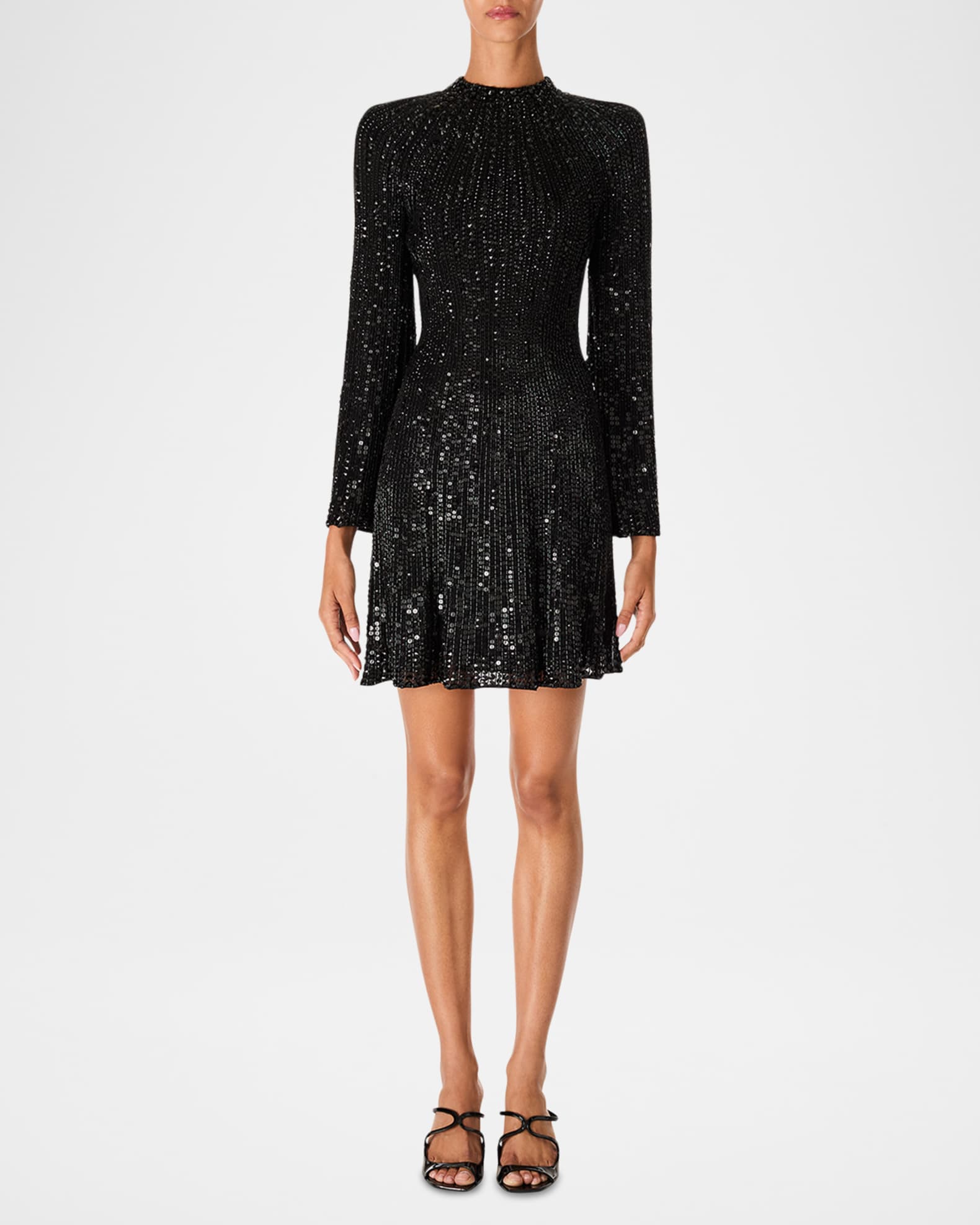 Crystal Crunch Long-Sleeve Mini Dress 1