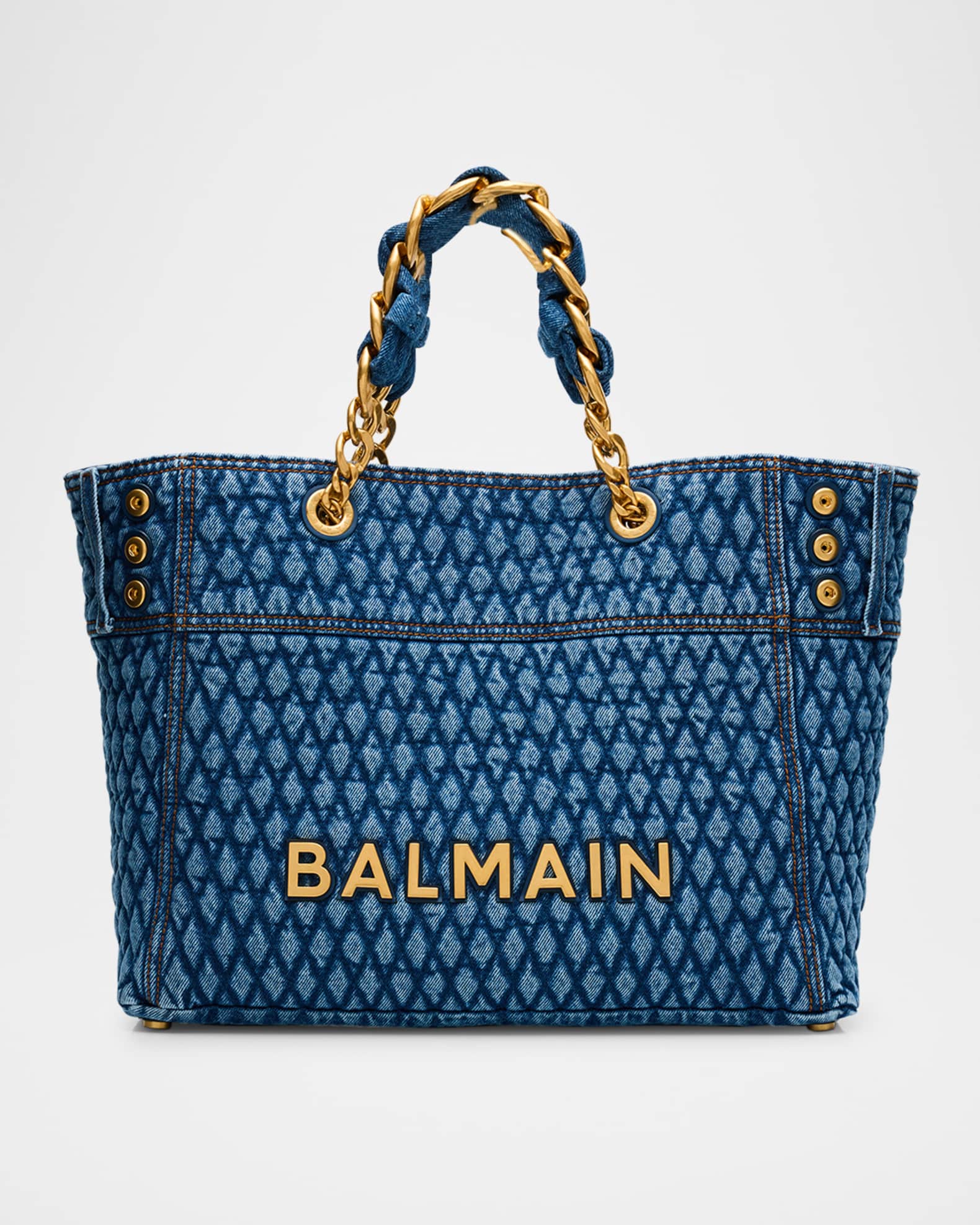 1945 Shoulder Bag in Grid Quilted Denim