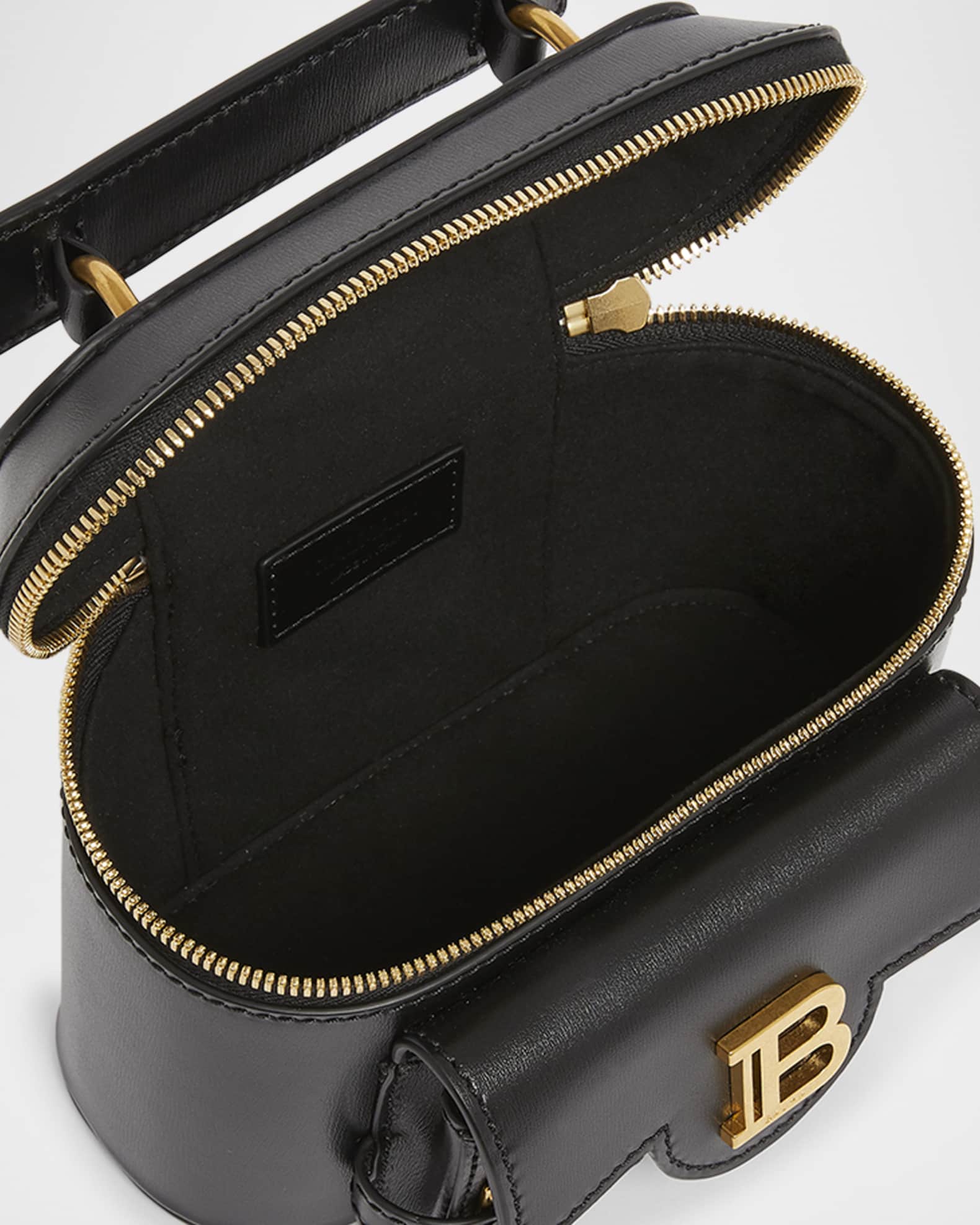 トートバッグ BALMAIN FW25 'B-Buzz Vanity' handbag (EN1BH952LSLX 0PA) Balmain B Buzz Vanity Top-Handle Bag in Monogam Jacquard