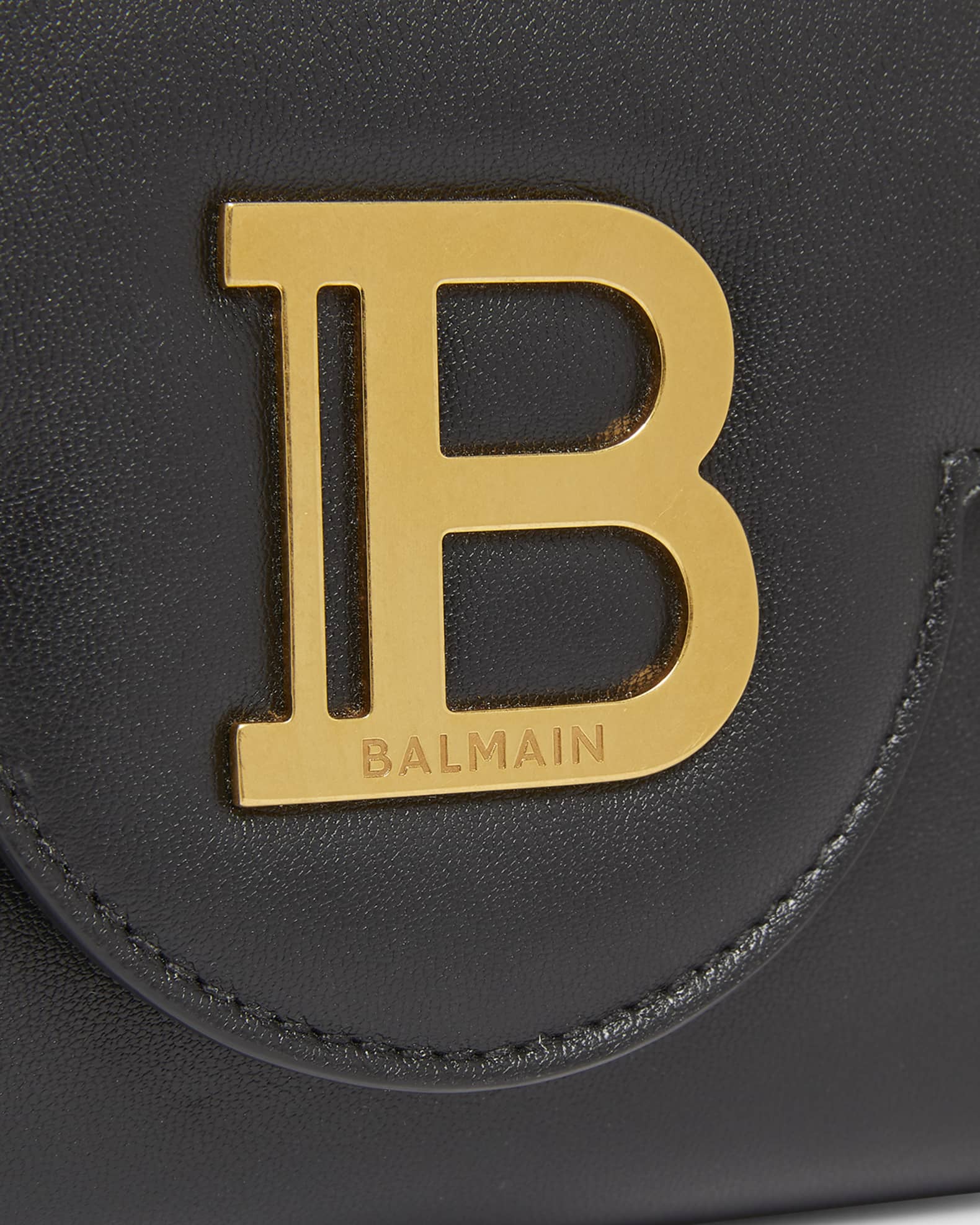 Balmain B Buzz Wallet on Chain in Calfskin Leather | Neiman