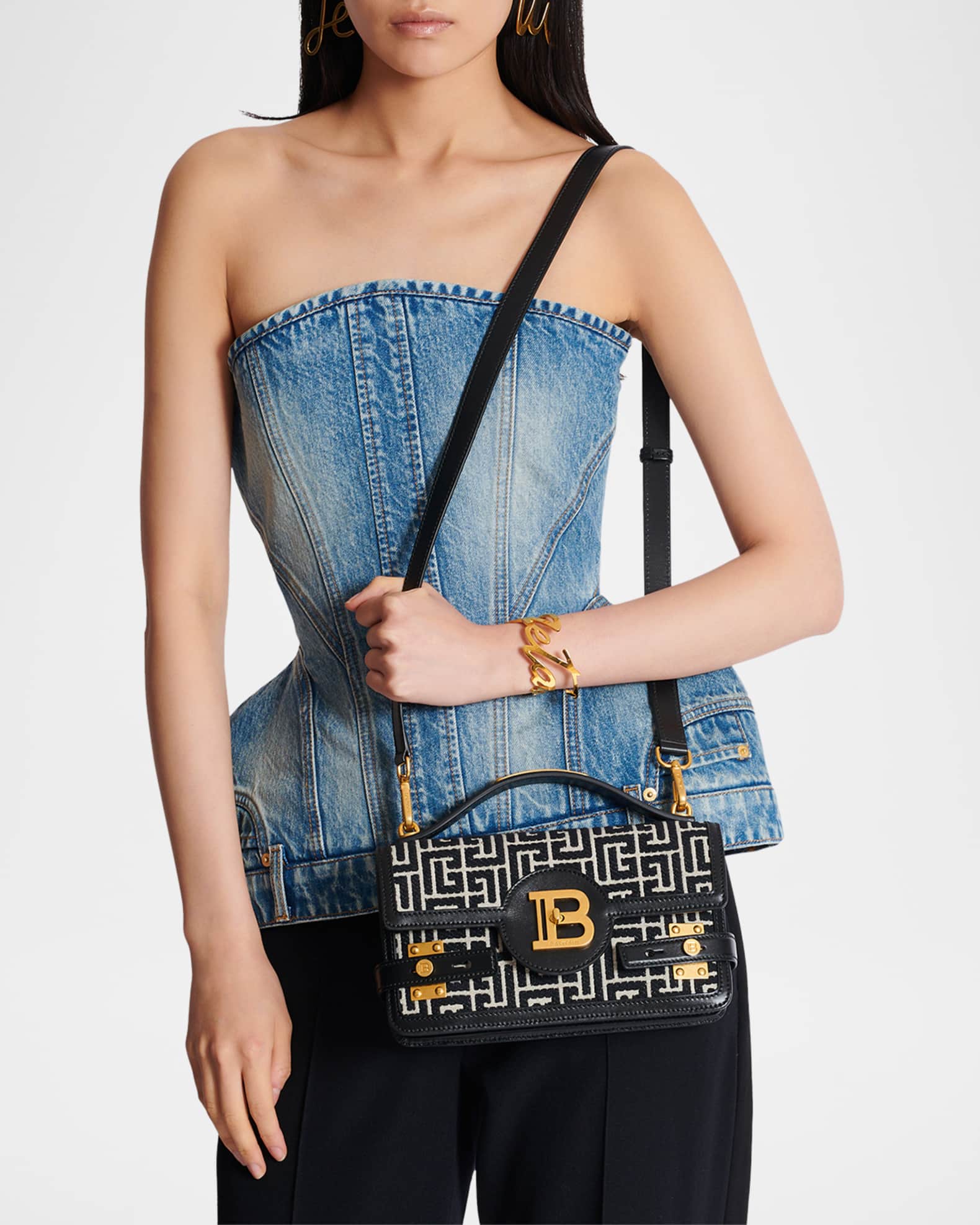BBuzz 24 Shoulder Bag in Monogram Jacquard Canvas  1