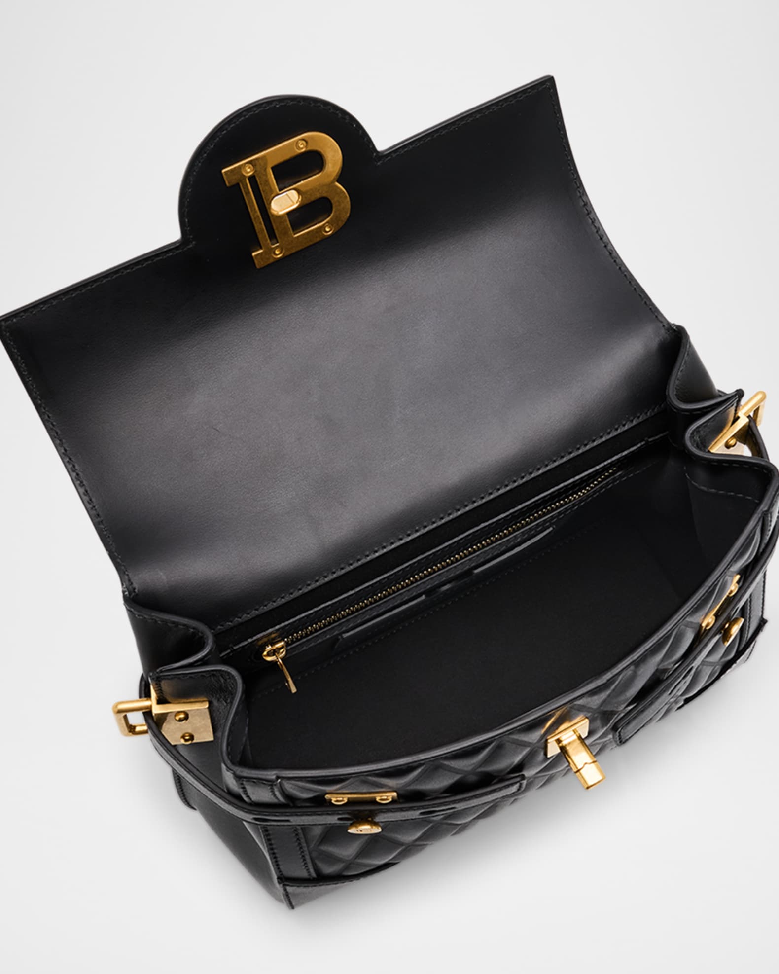 B Buzz 23 Crossbody Bag in Grid Padded Calfskin