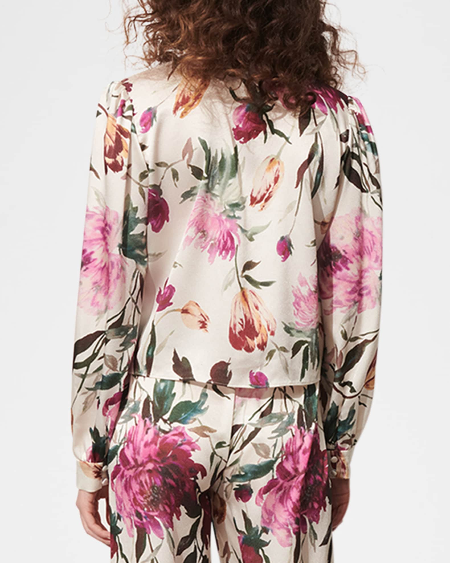 Jackie Floral-Print Crossover Top 1